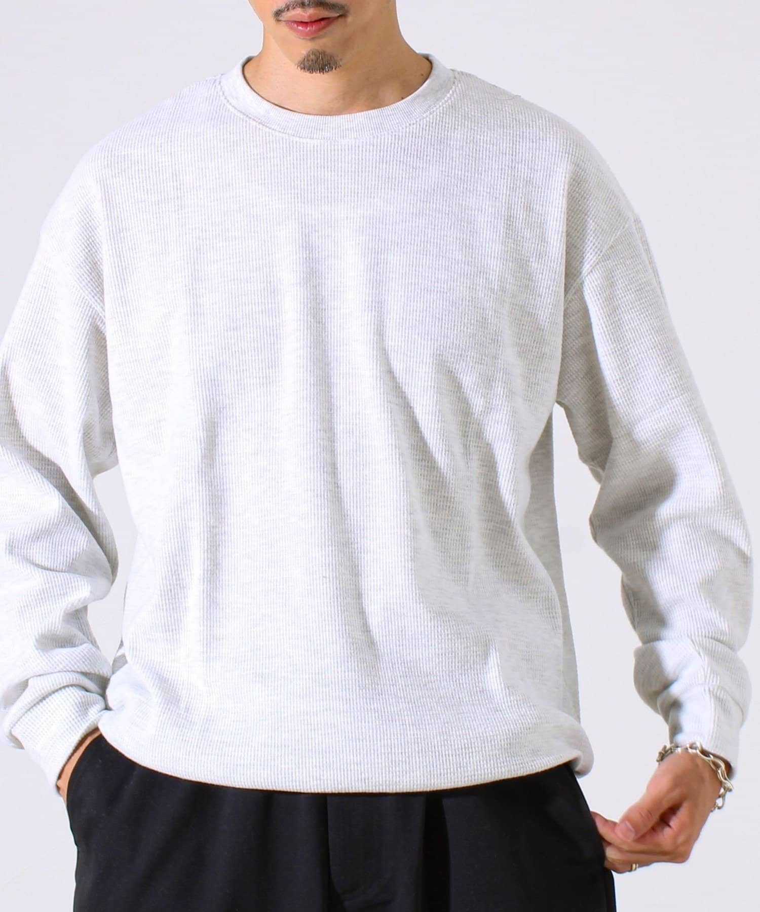 FREDY & GLOSTER(フレディ アンド グロスター) 【レイヤードに最適】起毛ワッフル 裾ドロストロンT