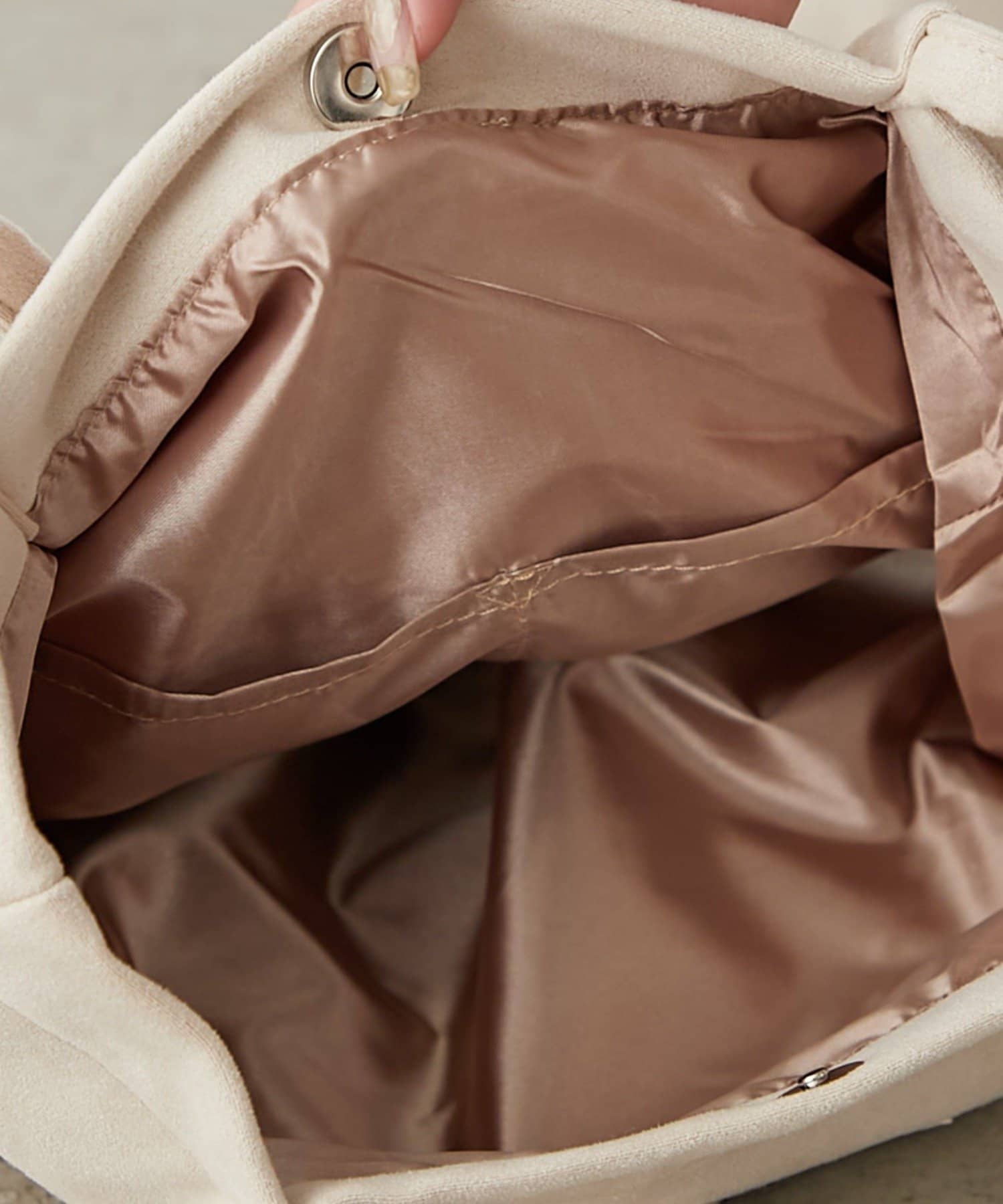 NICE CLAUP / OLIVE des OLIVE OUTLET(ナイスクラップ  / オリーブ デ オリーブ アウトレット) 【RMAF】フェイクスエードハンドルタックトート