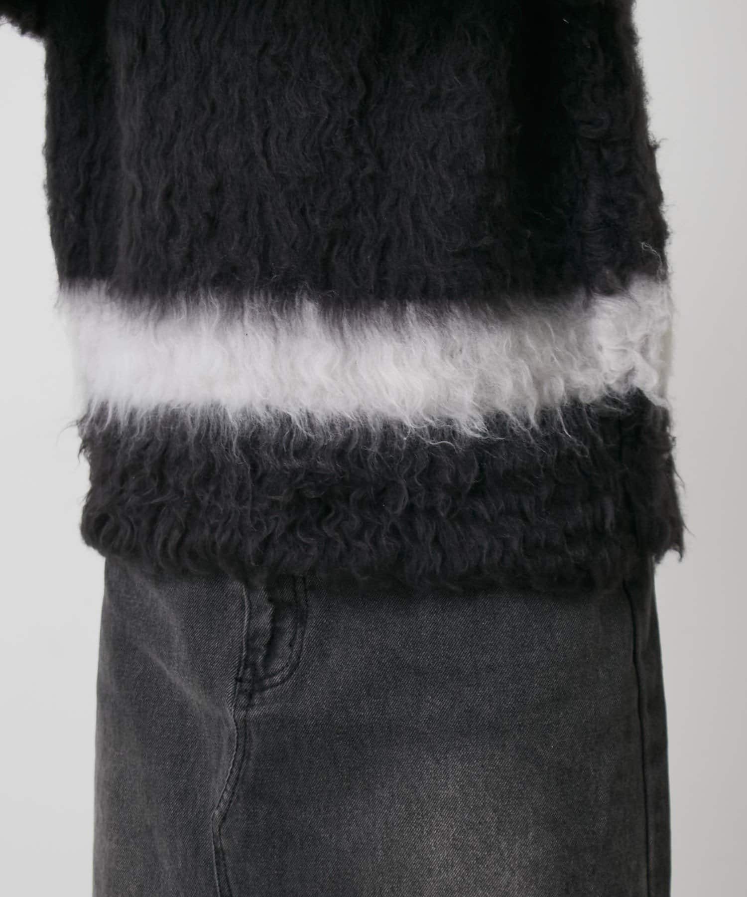 COLONY 2139(コロニー トゥーワンスリーナイン) 前後2WAY配色シャギープルオーバー