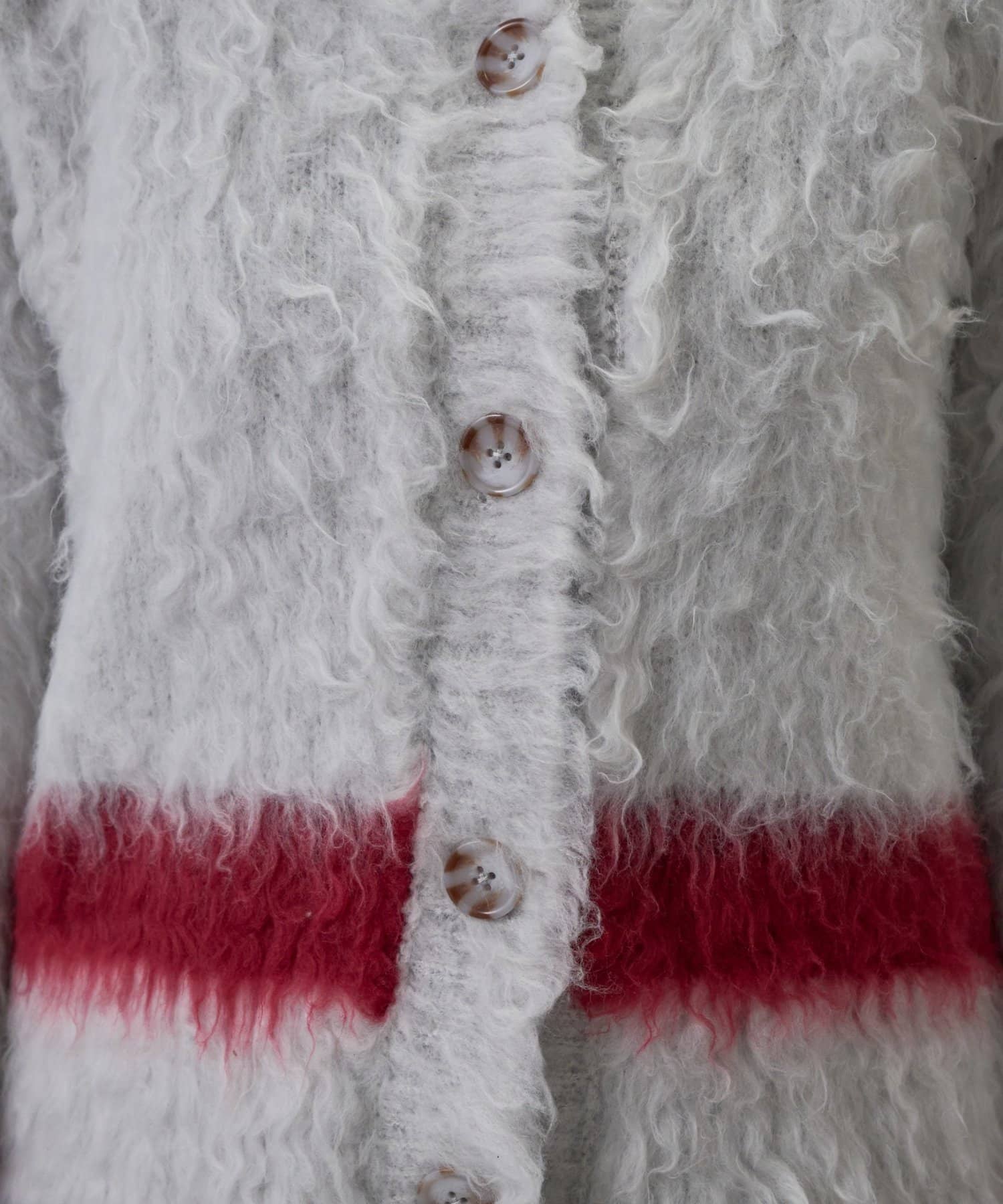 COLONY 2139(コロニー トゥーワンスリーナイン) 配色シャギークルーネックカーディガン