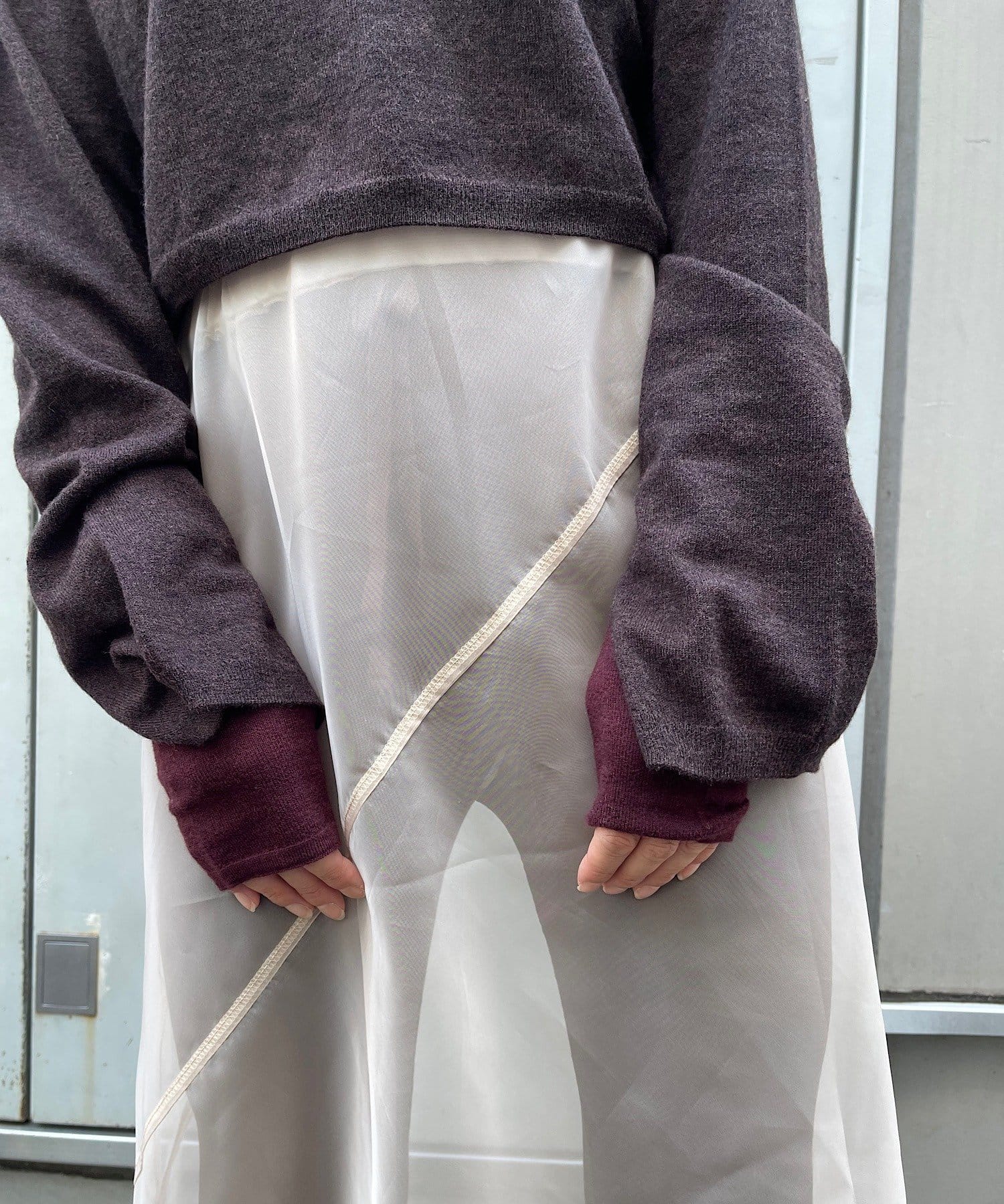 Pasterip(パセリ) 【Layering set】 Wool cropped  & arm cover