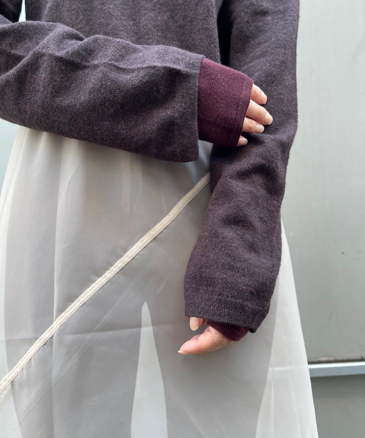Pasterip(パセリ) 【Layering set】 Wool cropped  & arm cover