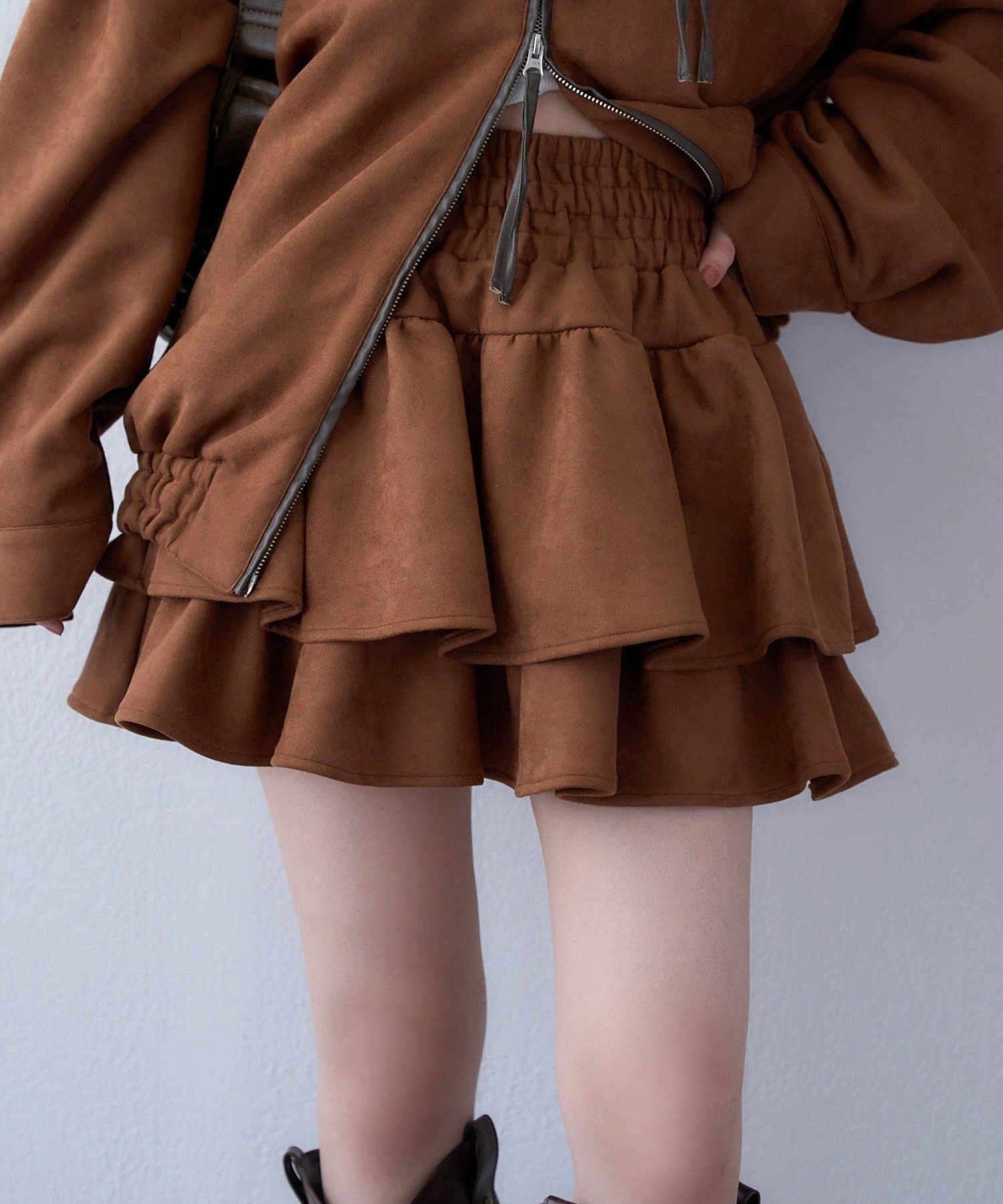 one after another NICE CLAUP(ワンアフターアナザー ナイスクラップ) 【WEB限定】セットアップ対応/ティアードミニスカート