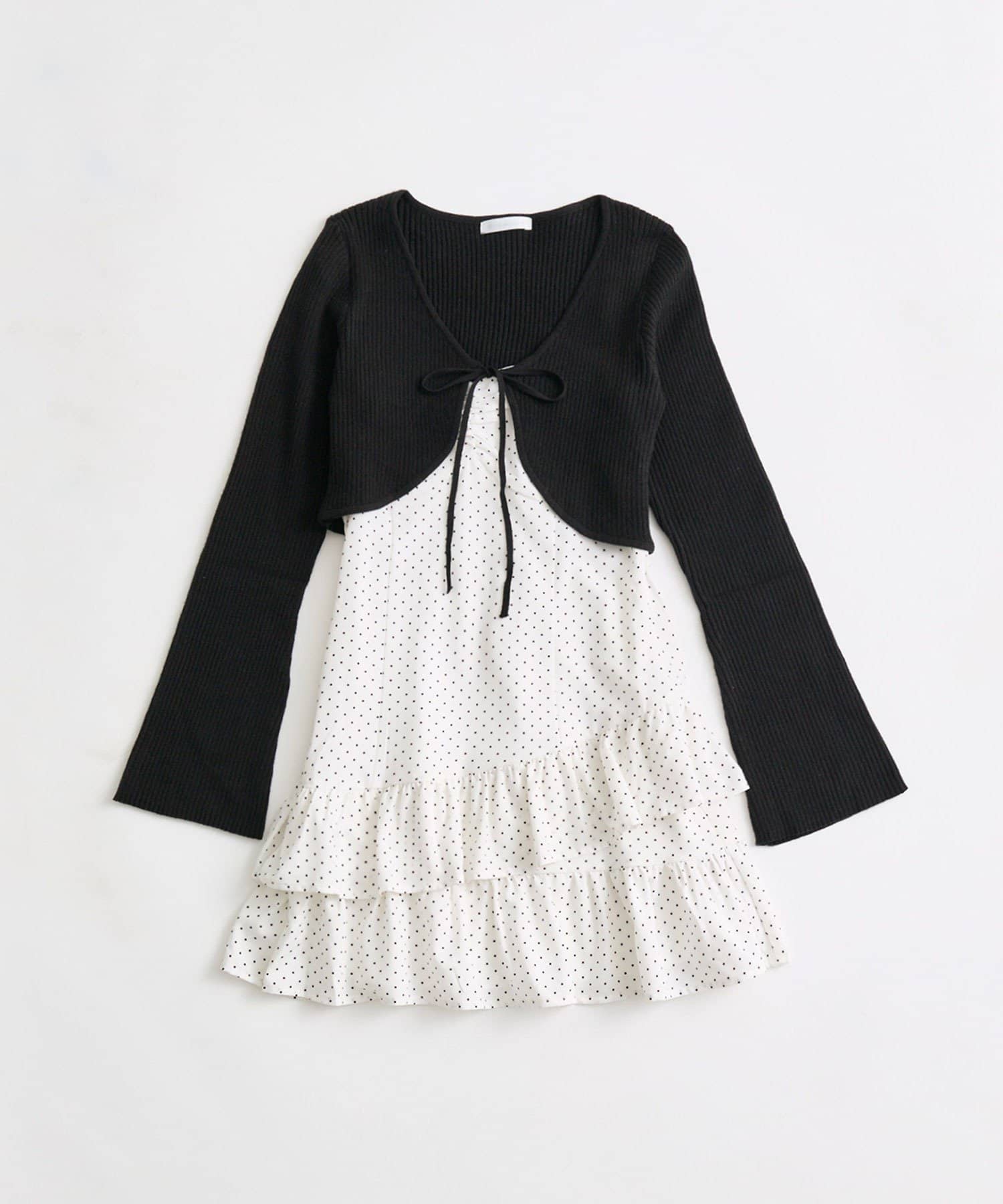 OLIVE des OLIVE(オリーブ デ オリーブ) ニットボレロセットワンピ