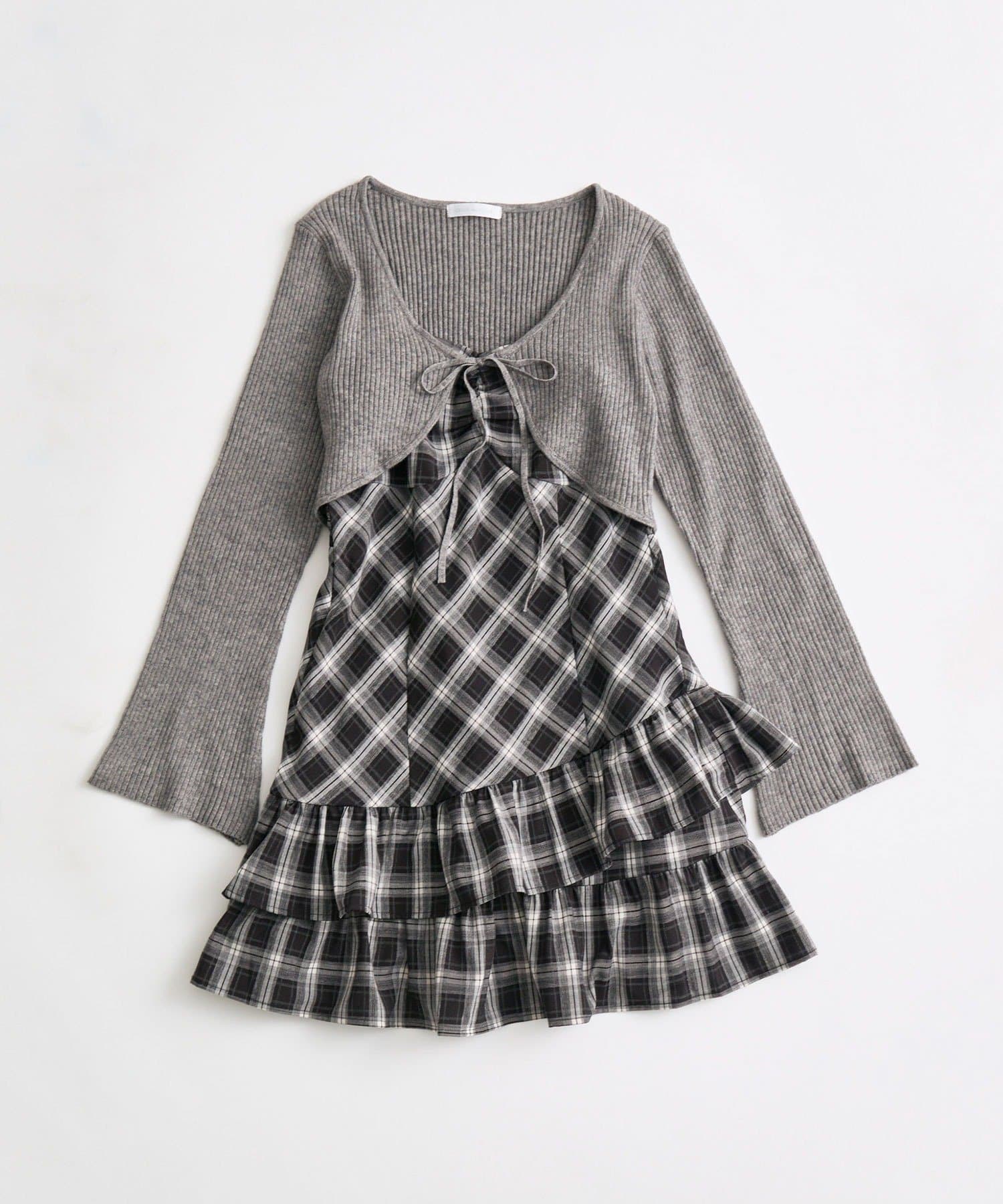 OLIVE des OLIVE(オリーブ デ オリーブ) ニットボレロセットワンピ
