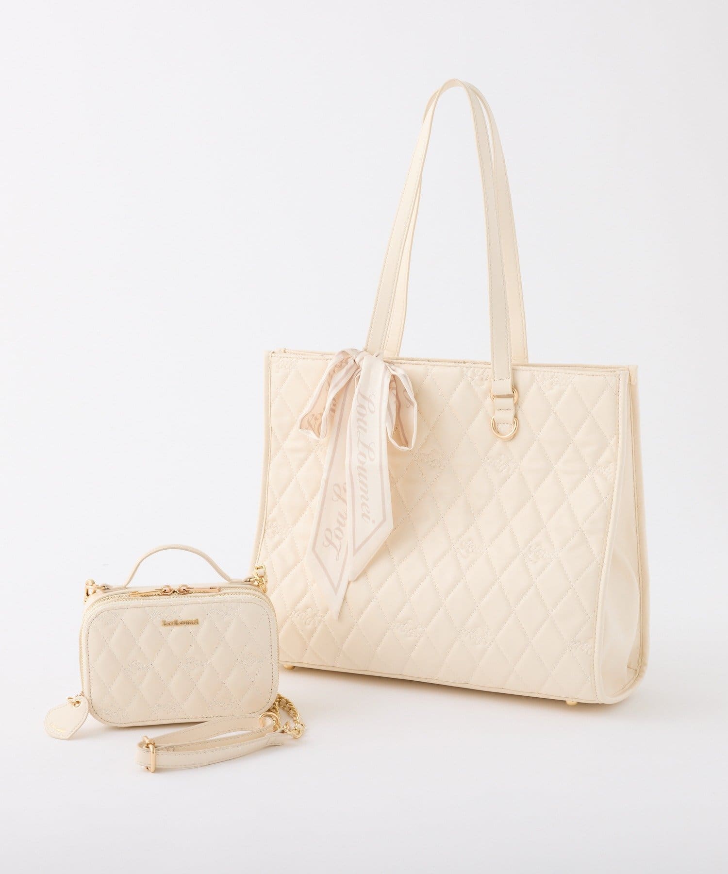 one after another NICE CLAUP(ワンアフターアナザー ナイスクラップ) 【LouLoumei】スカーフ付きキャリーオントート/自立可能