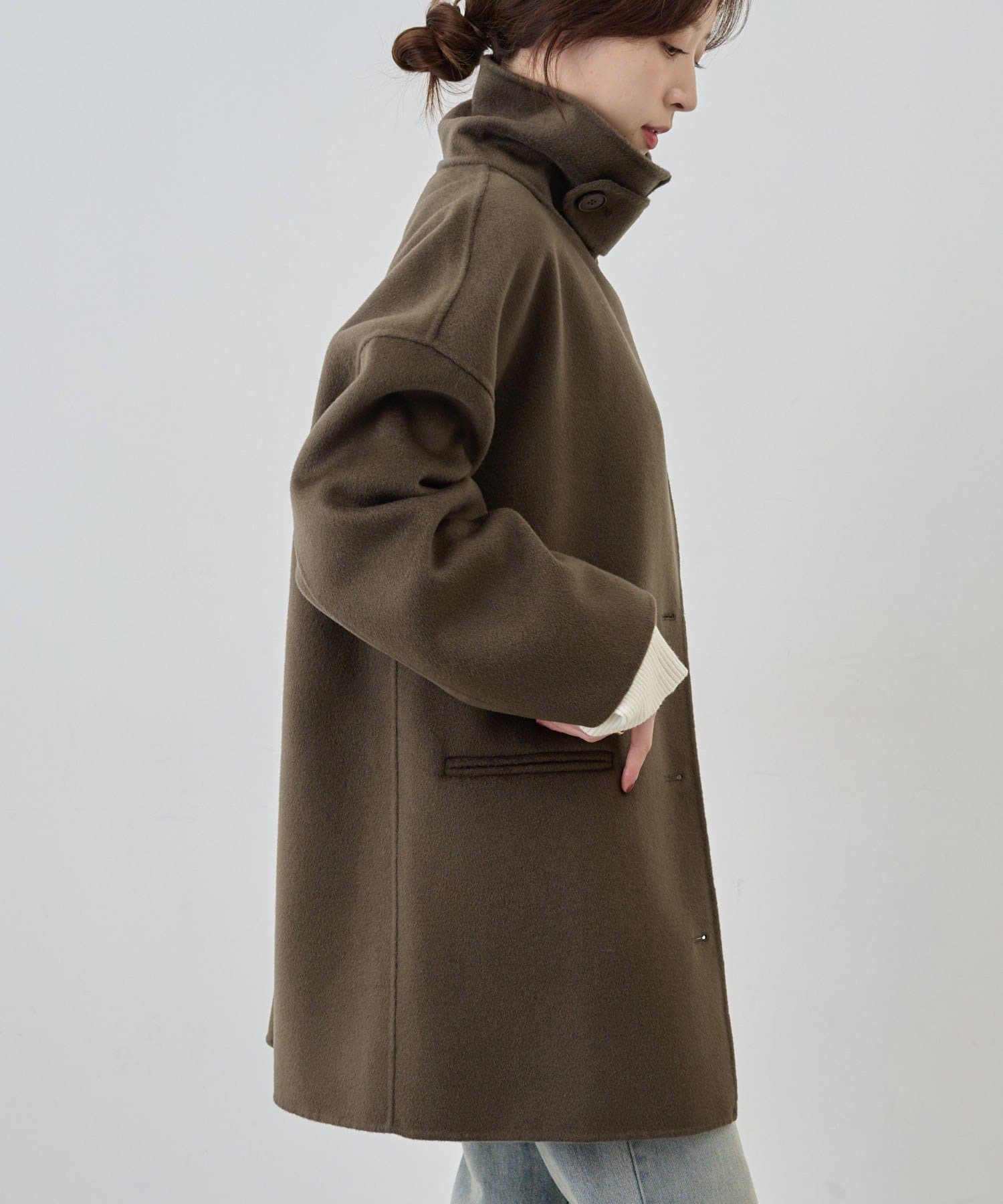 SHENERY(シーナリー) ビッグカラーリバーミディコート