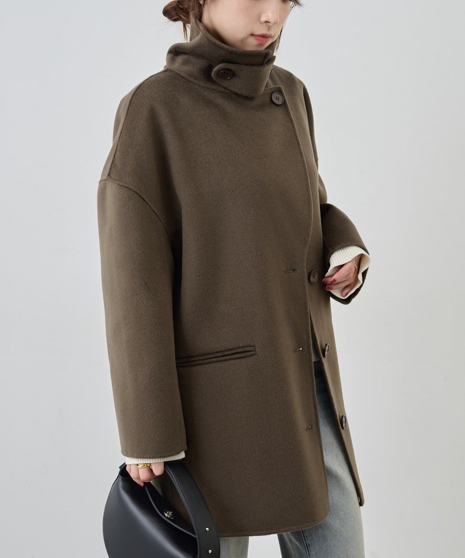 SHENERY(シーナリー) ビッグカラーリバーミディコート