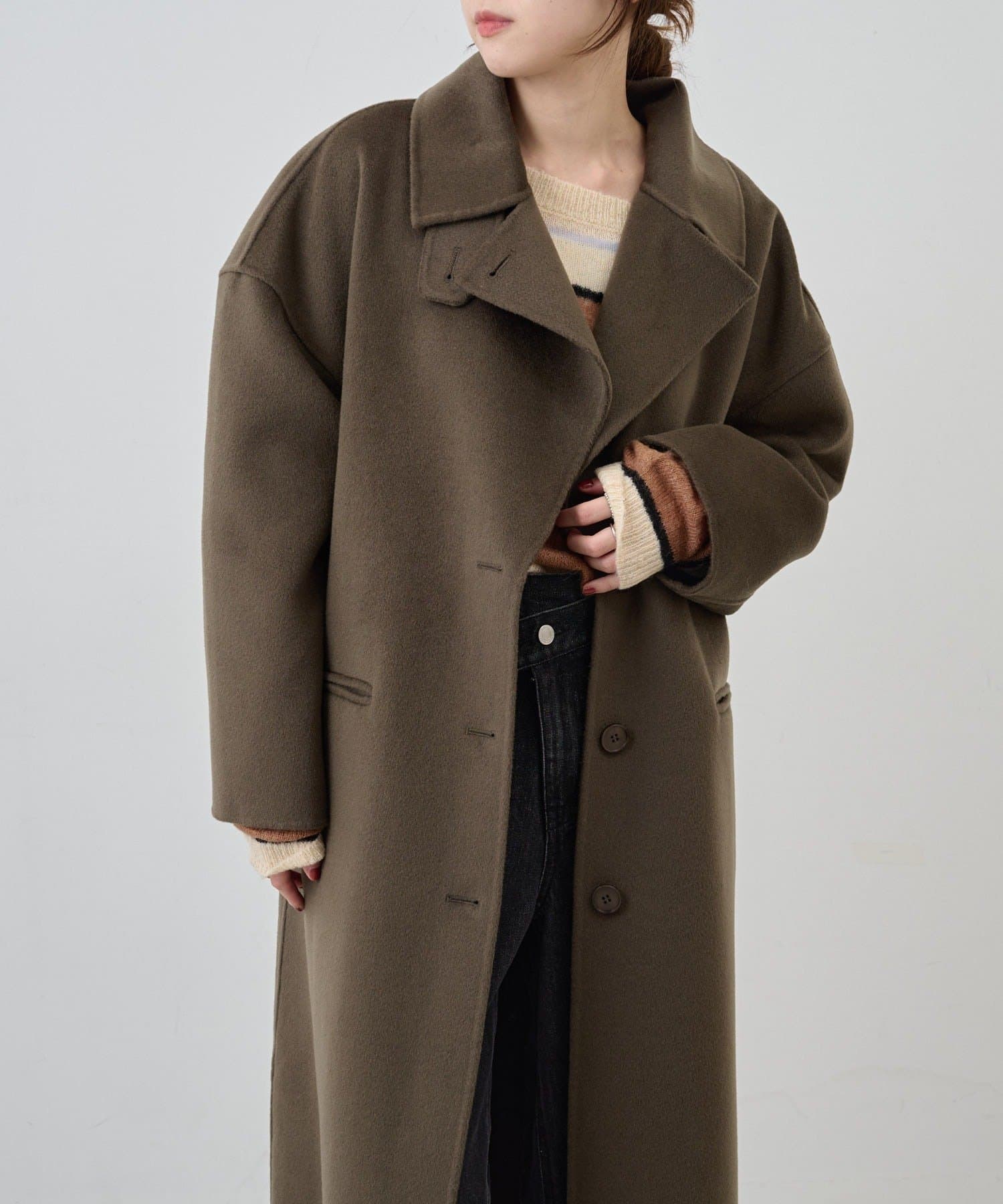 SHENERY(シーナリー) ビッグカラーリバーロングコート