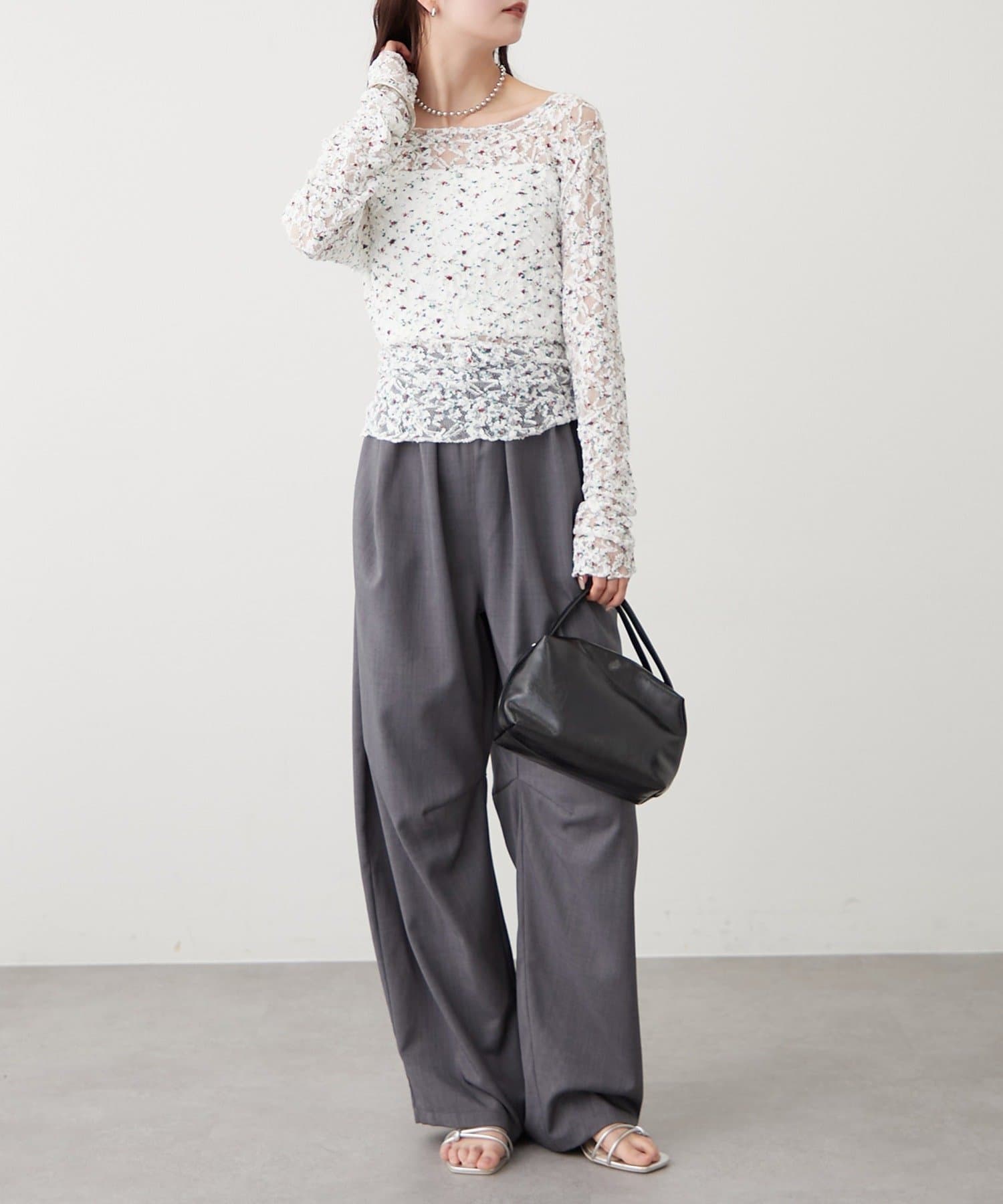 mystic(ミスティック) 【店舗/WEB大人気アイテム / レイヤードにおすすめ！】ドットレースプルオーバー