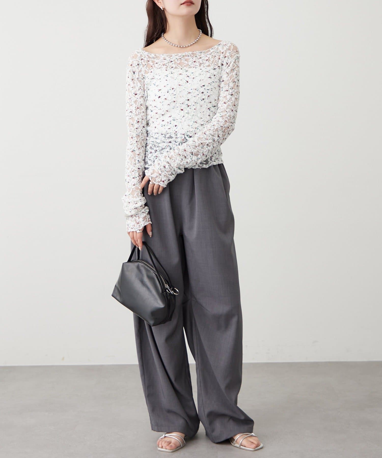 mystic(ミスティック) 【店舗/WEB大人気アイテム / レイヤードにおすすめ！】ドットレースプルオーバー