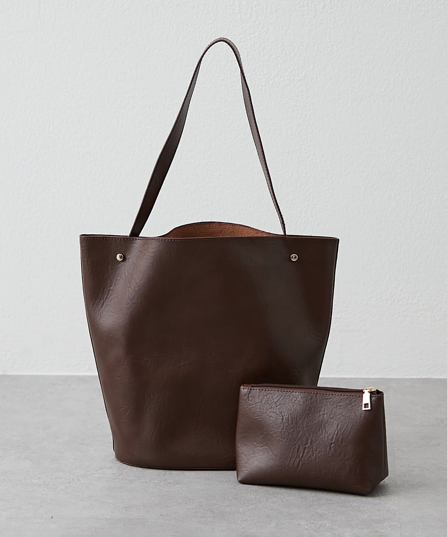 NICE CLAUP / OLIVE des OLIVE OUTLET(ナイスクラップ  / オリーブ デ オリーブ アウトレット) 【RMAF】ポーチ付合皮トートバッグ