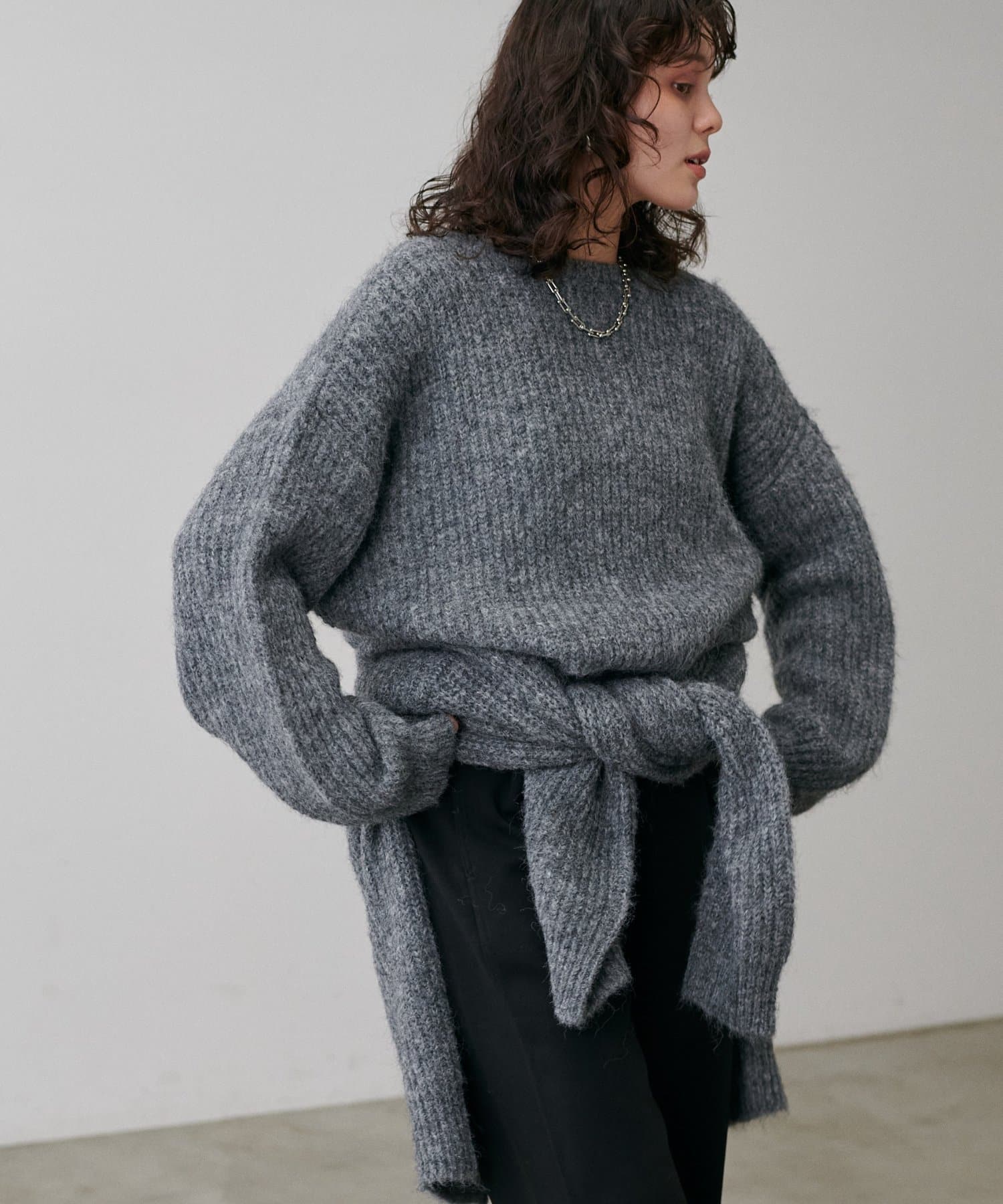 LARUTA(ラルータ) シャギー片畦ニットプルオーバー