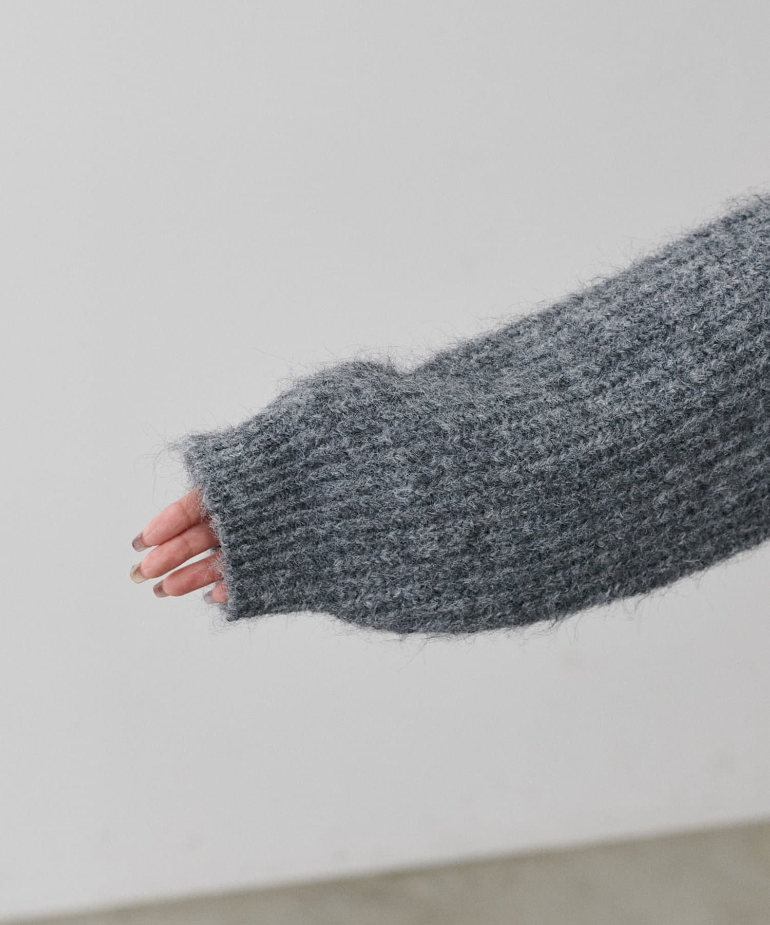 LARUTA(ラルータ) シャギー片畦ニットプルオーバー