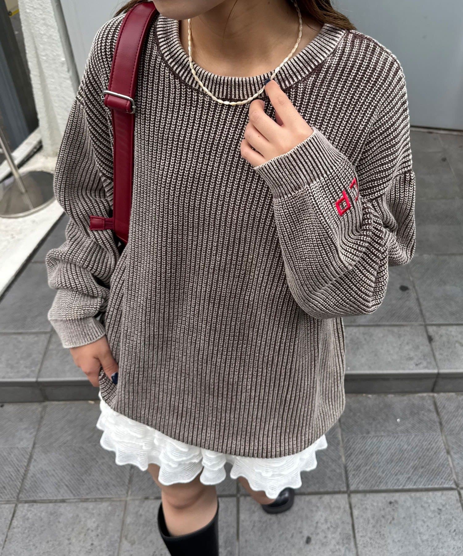 CIAOPANIC(チャオパニック) ストーンウォッシュニットプルオーバー