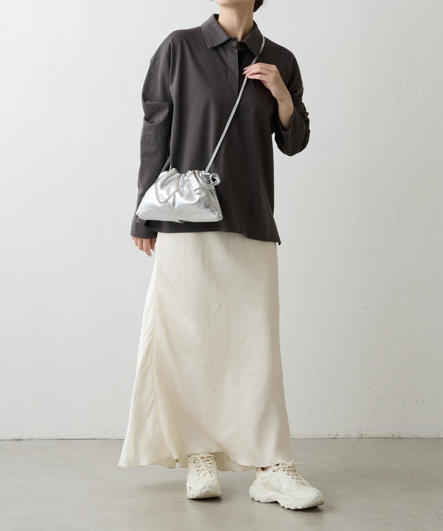 russet(ラシット) レザー巾着ミニショルダーバッグ