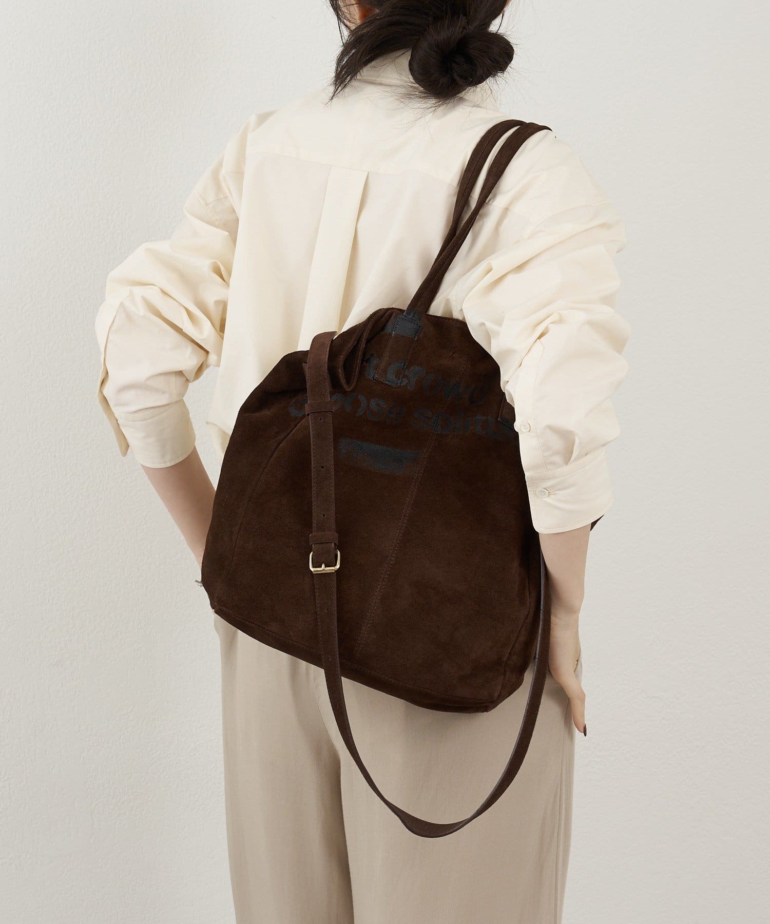 russet(ラシット) ステンシルデザインスエード2WAYトートバッグ