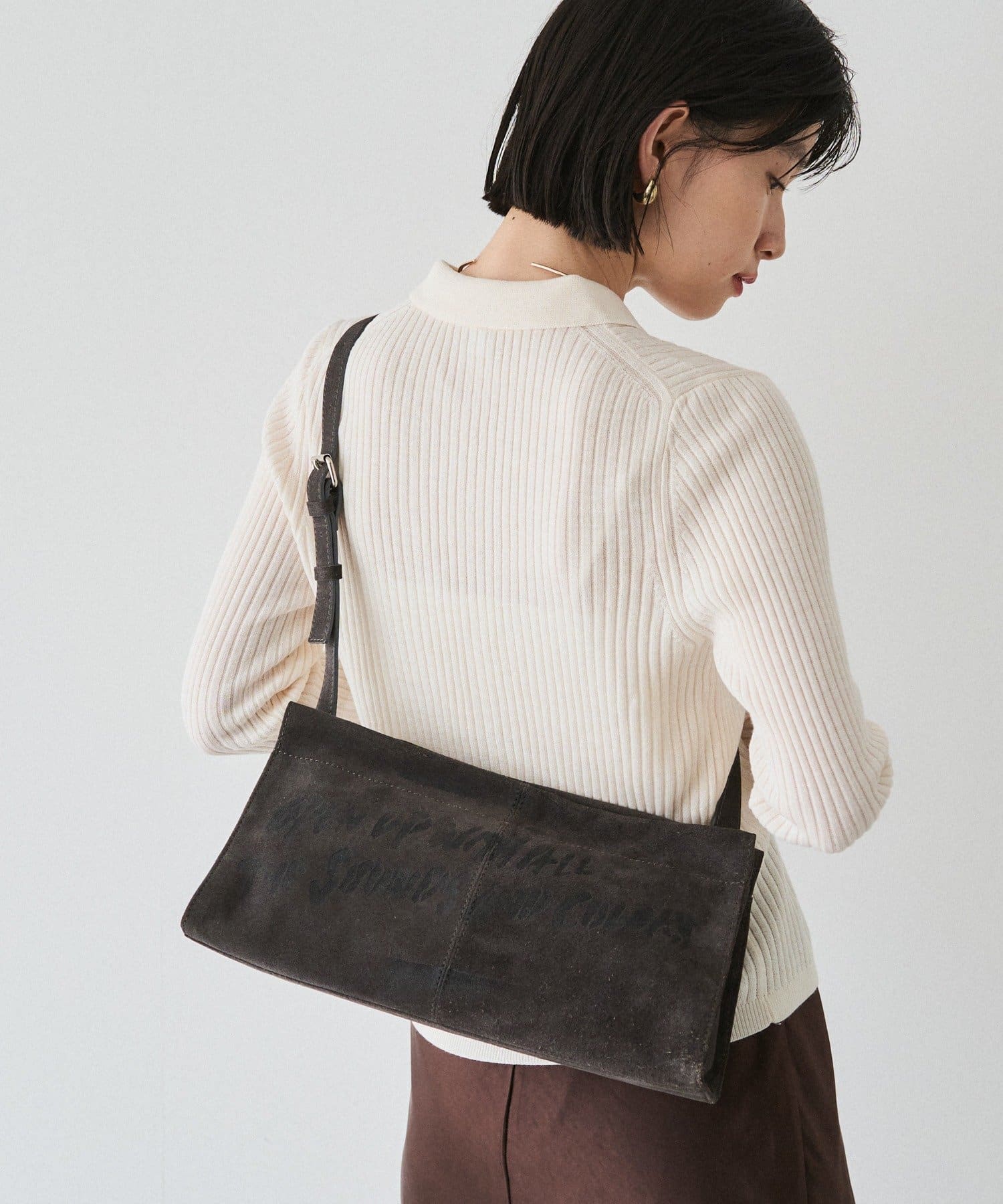 russet(ラシット) ステンシルデザインスエード横長ショルダーバッグ