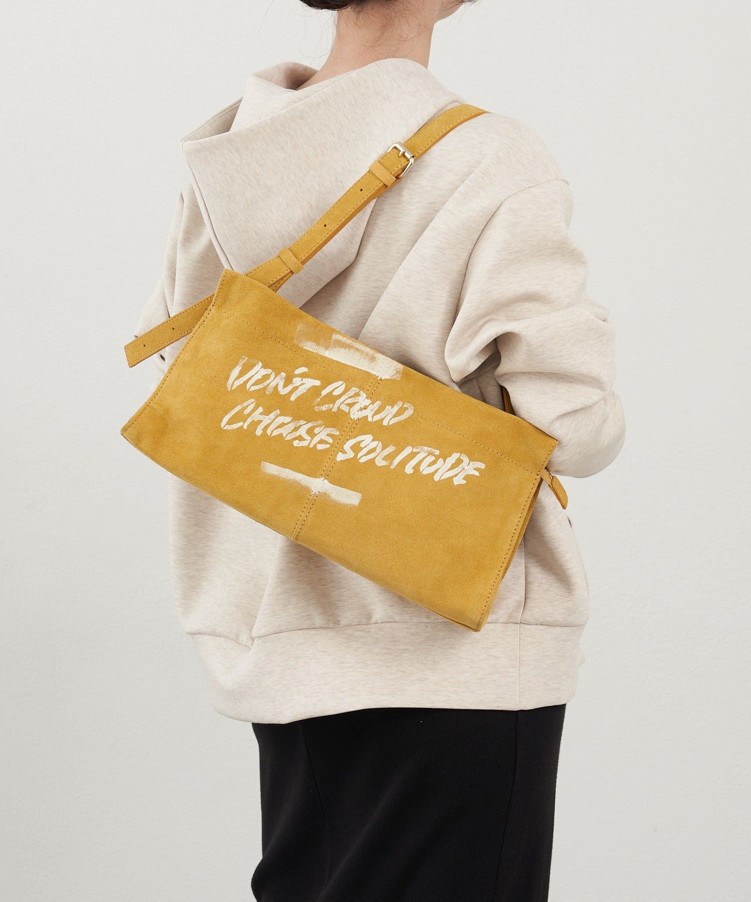 russet(ラシット) ステンシルデザインスエード横長ショルダーバッグ