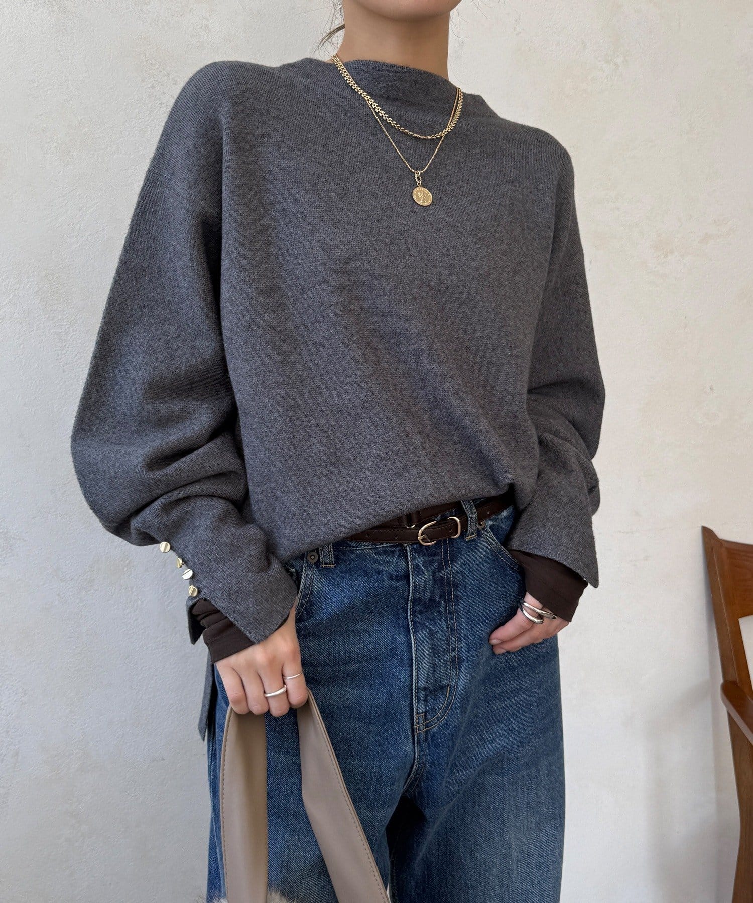 DOUDOU(ドゥドゥ) 【WEB限定】ミラノリブトップス