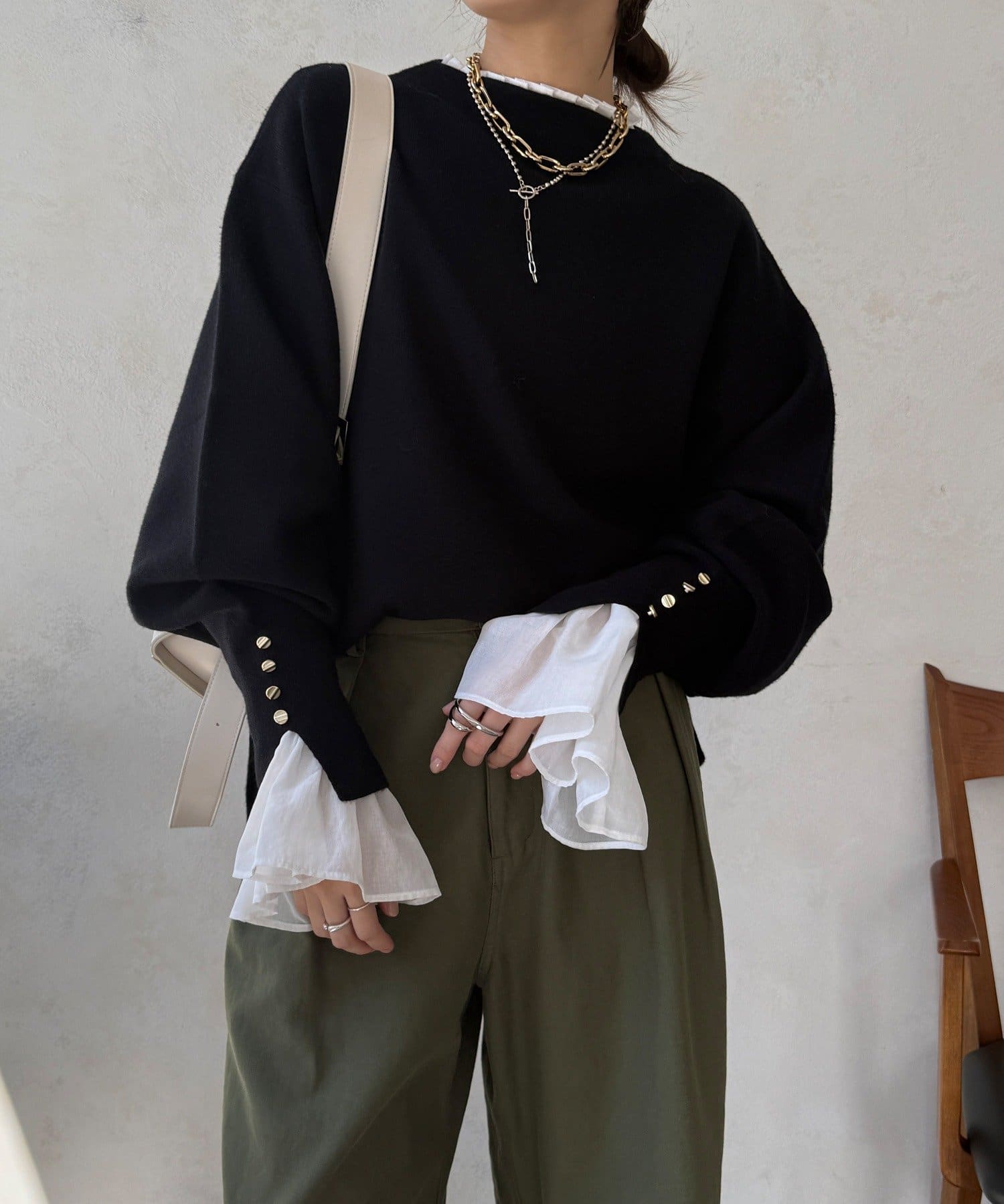 DOUDOU(ドゥドゥ) 【WEB限定】ミラノリブトップス