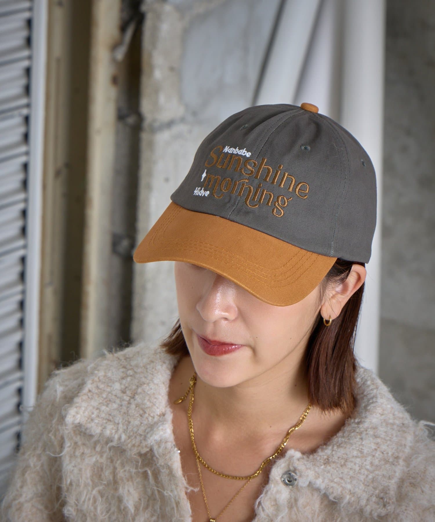 -goocy-(グーシー) 配色刺繍キャップ