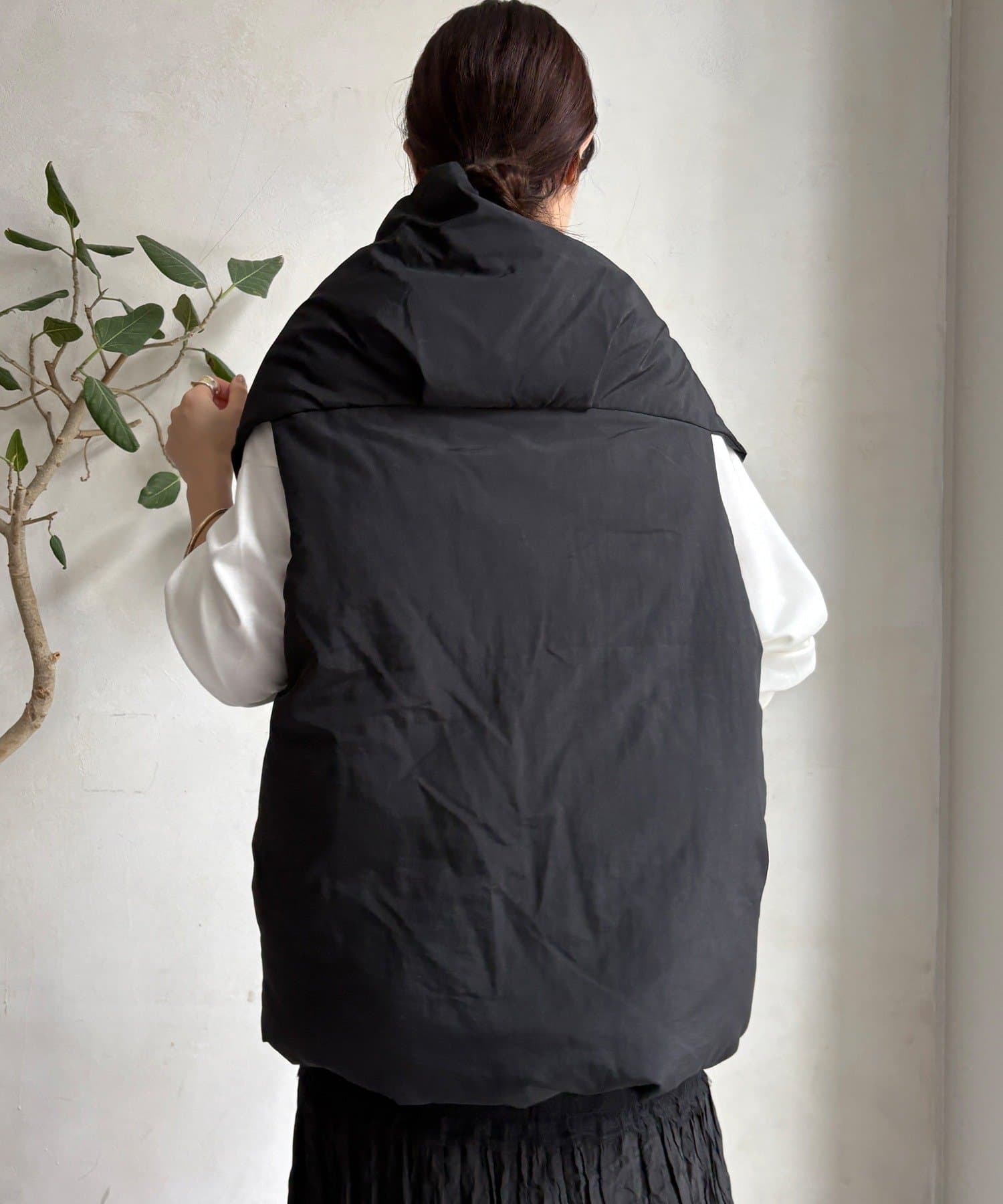 DOUDOU(ドゥドゥ) 【WEB限定】ストールライクファーバーダウンベスト