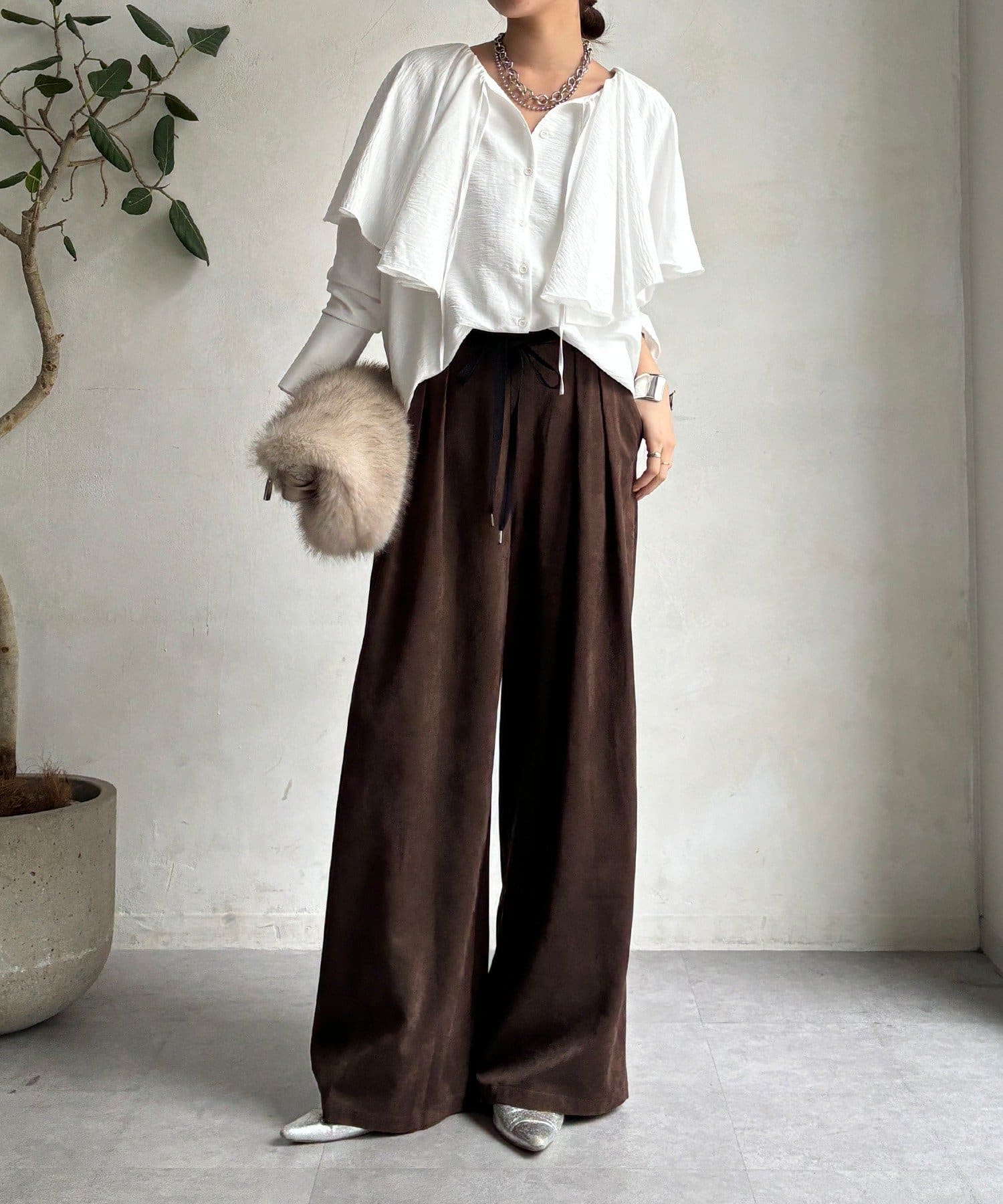 WEB限定】フリルカラーシャツ | DOUDOU(ドゥドゥ)レディース