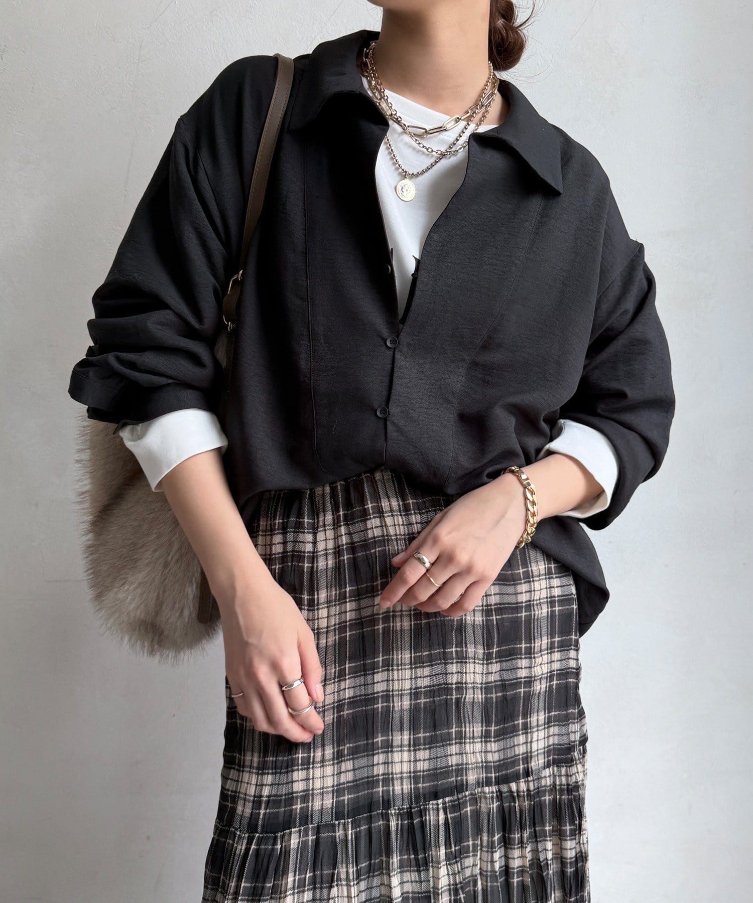 DOUDOU(ドゥドゥ) 【WEB限定】ルーズブザムシャツ