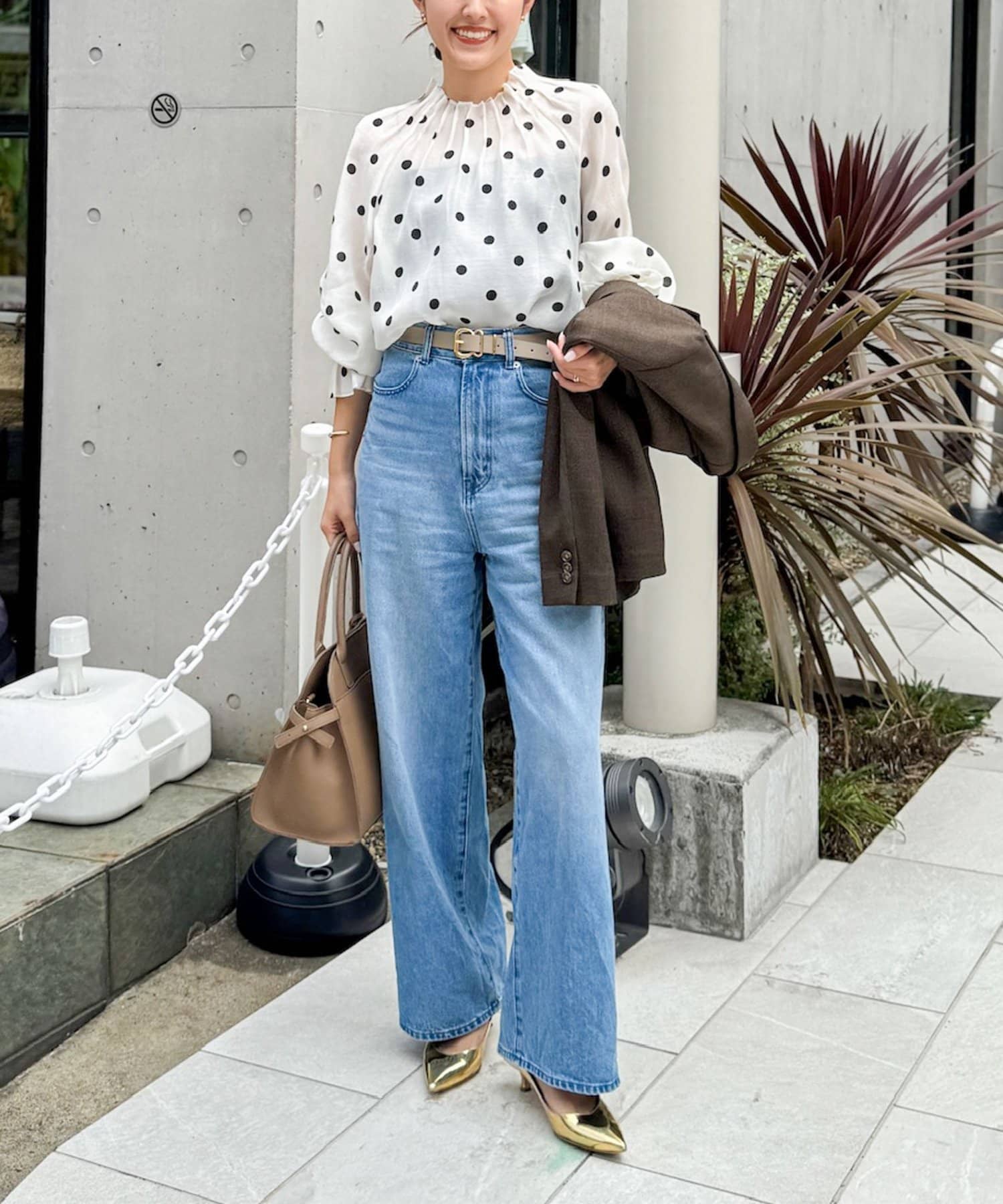 ウォッシャブルピンタックドットプリントブラウス | NOLLEY'S