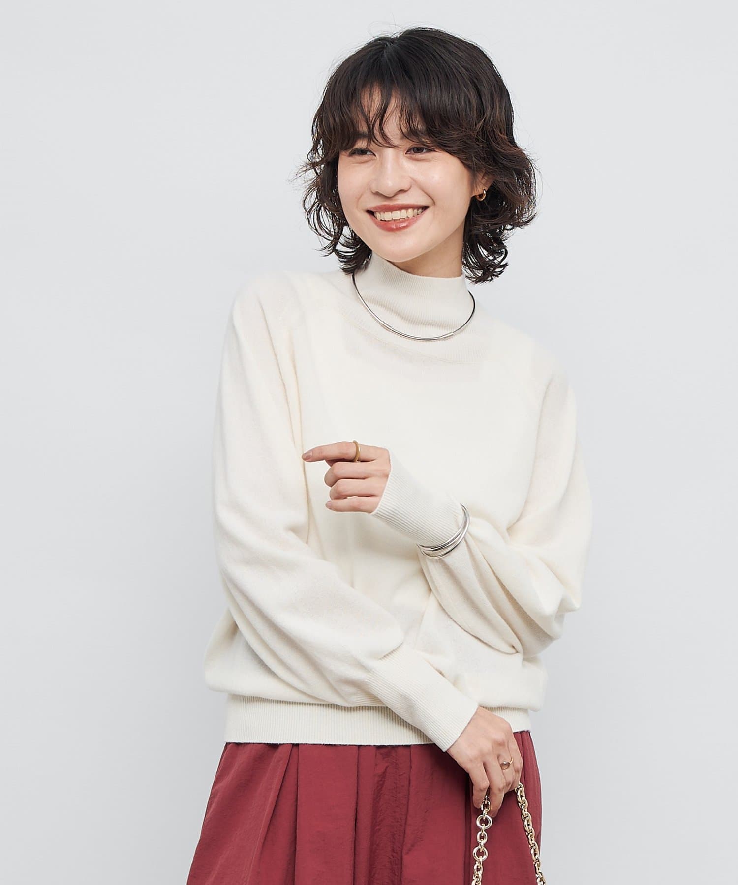 NOLLEY'S(ノーリーズ) 12Gオルティアハイネックプルオーバーニット