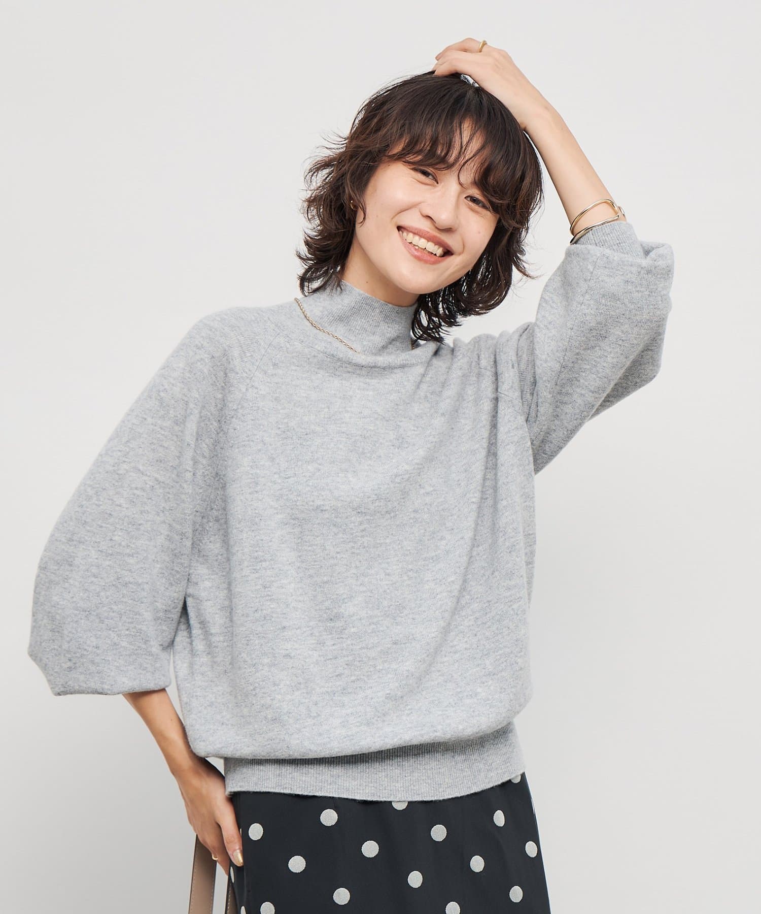 NOLLEY'S(ノーリーズ) 12Gオルティアハイネックプルオーバーニット