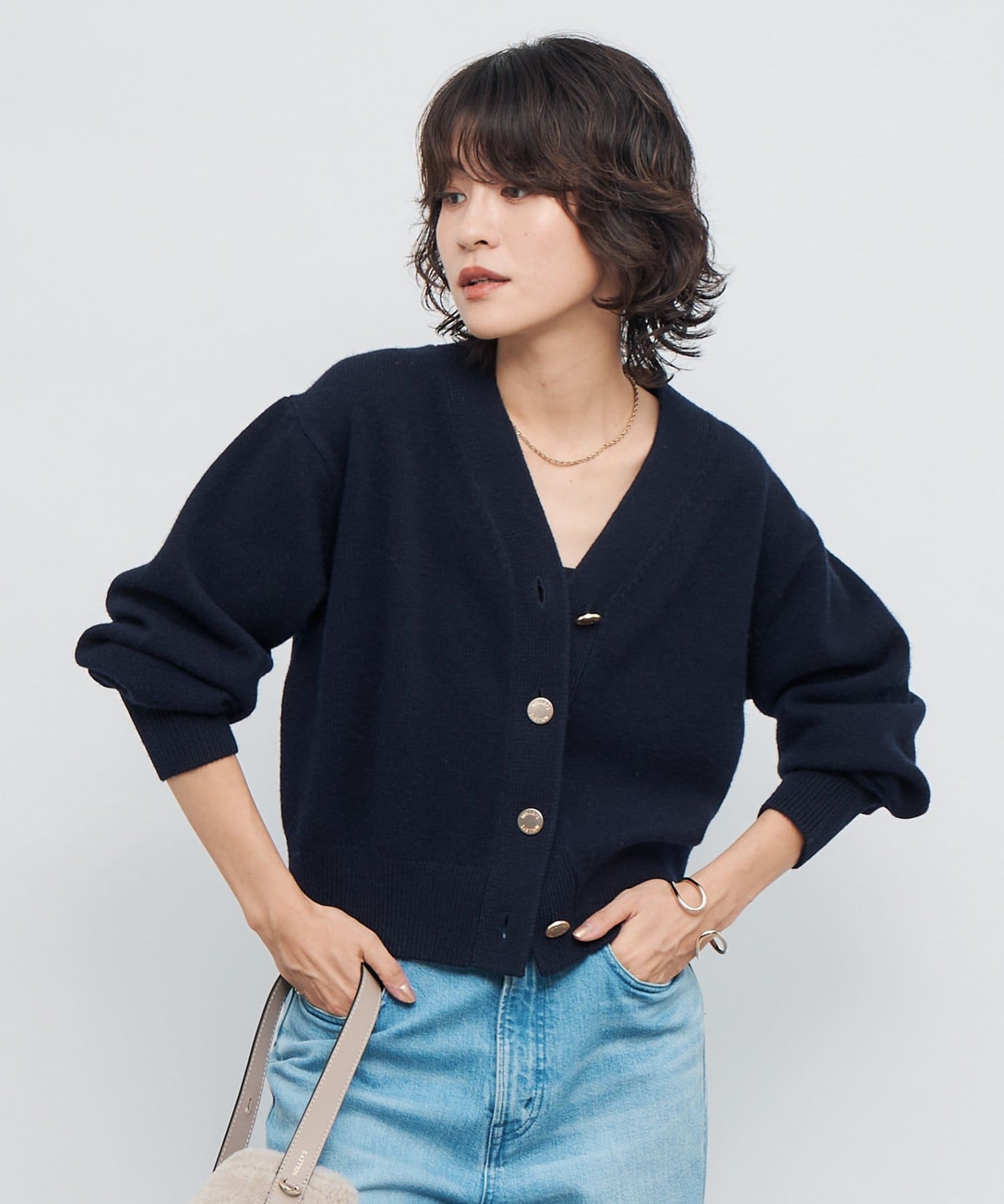 NOLLEY'S(ノーリーズ) 5GノアリスVネックカーディガン