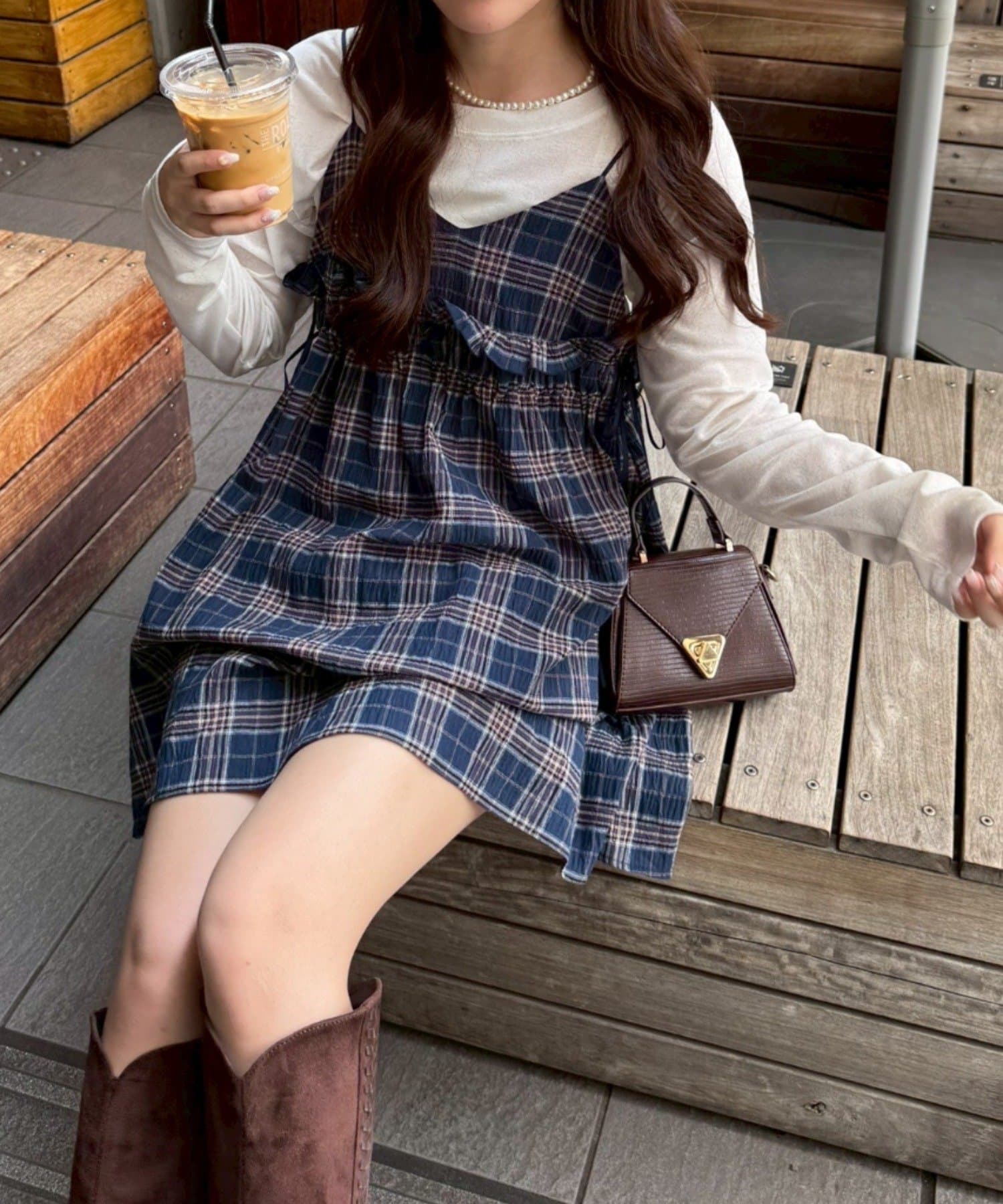 NICE CLAUP / OLIVE des OLIVE OUTLET(ナイスクラップ  / オリーブ デ オリーブ アウトレット) 【RMAF】2WAYキャミチュニック