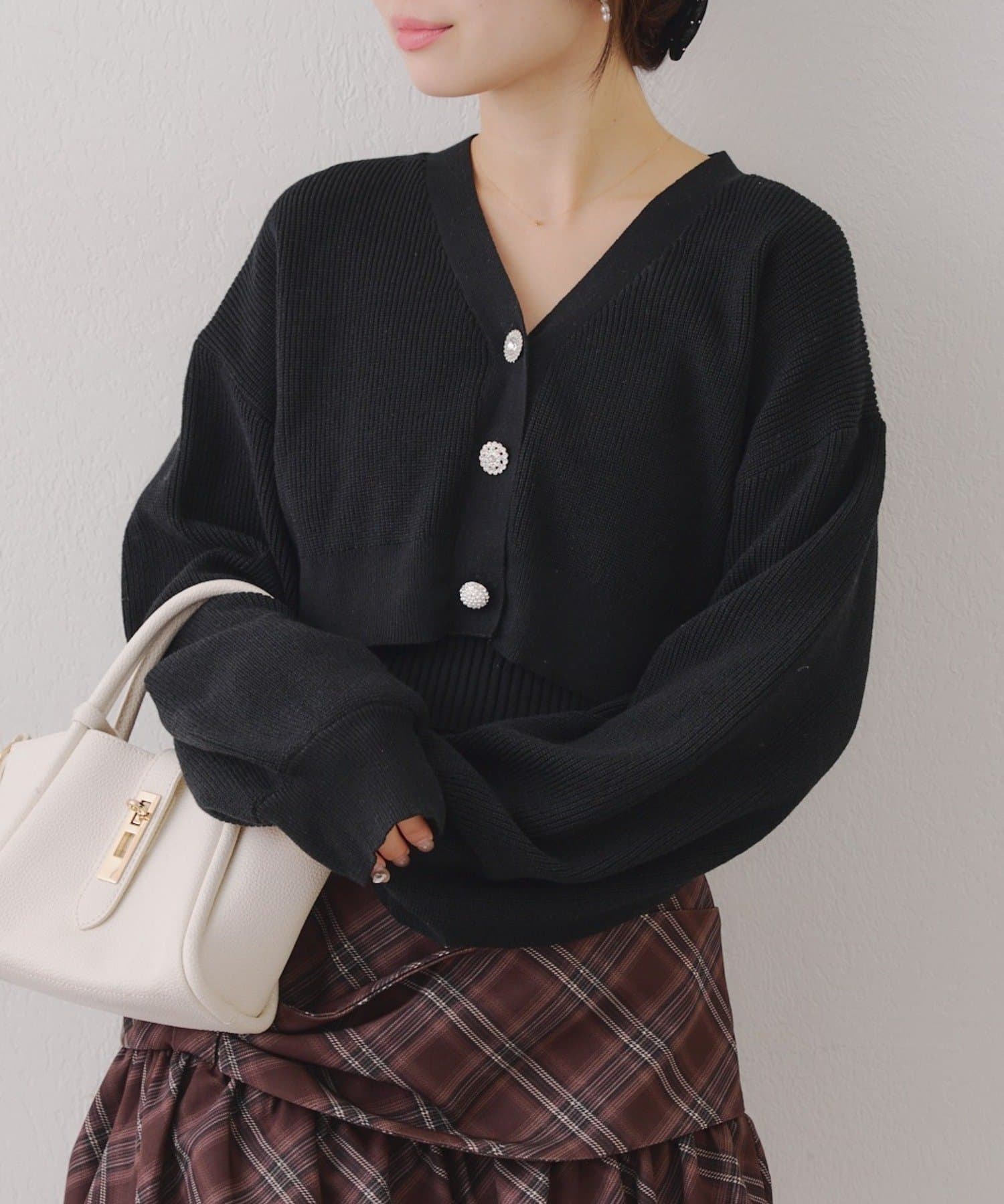 NICE CLAUP / OLIVE des OLIVE OUTLET(ナイスクラップ  / オリーブ デ オリーブ アウトレット) 【RMAF】カーデ&キャミニットセット