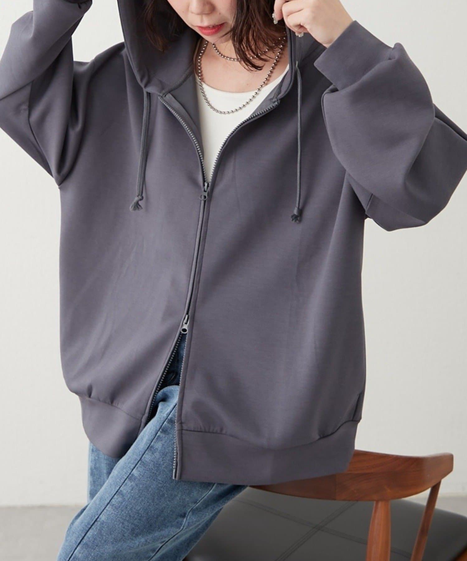 NICE CLAUP / OLIVE des OLIVE OUTLET(ナイスクラップ  / オリーブ デ オリーブ アウトレット) 【RMAF】コクーンZIPパーカー