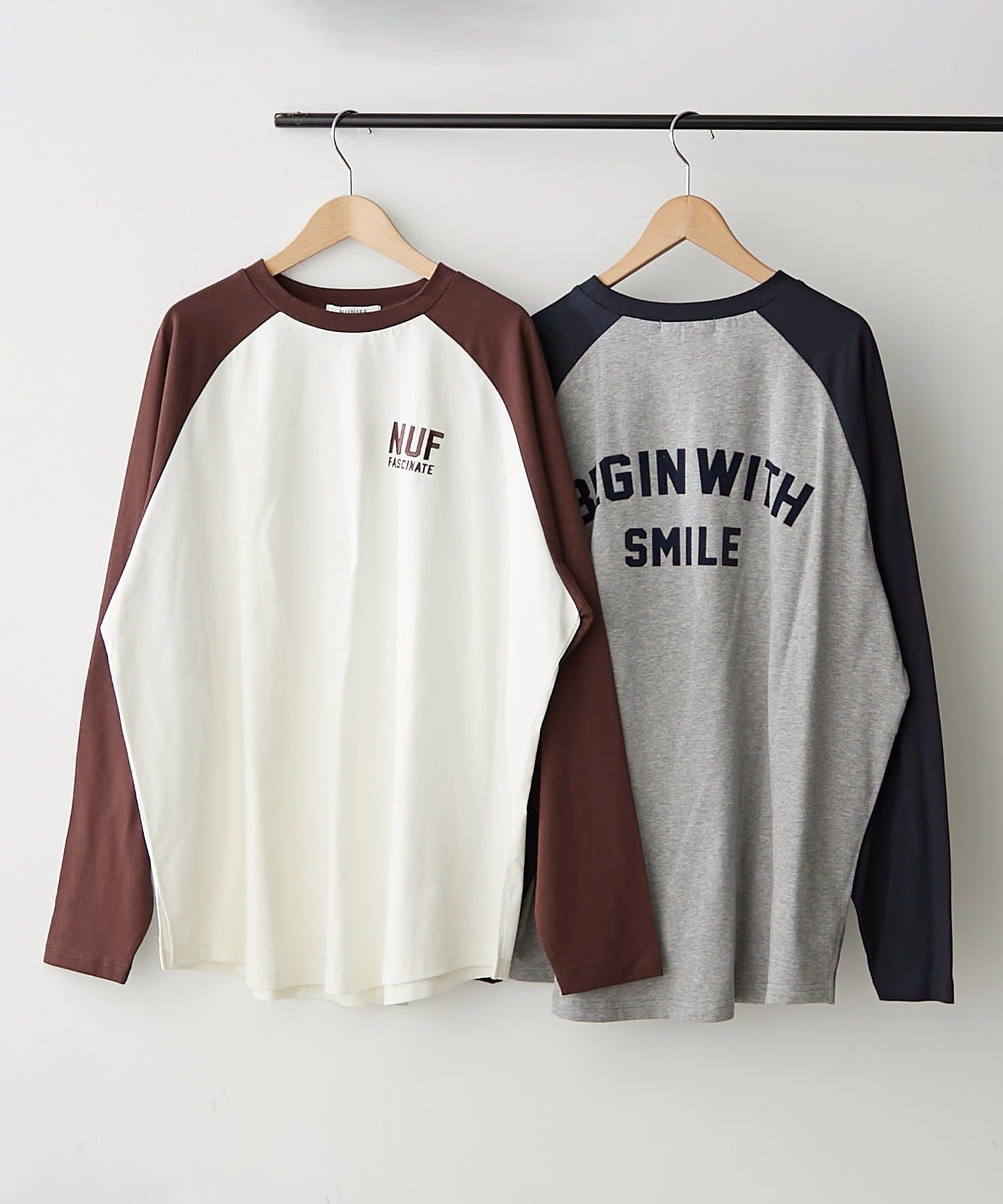 Remind me and forever(リマインドミーアンドフォーエバー) 【NUNIFE】ラグランBIGＴシャツ