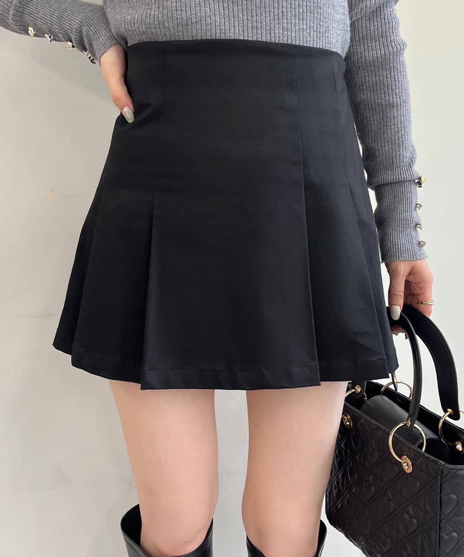 NICE CLAUP / OLIVE des OLIVE OUTLET(ナイスクラップ  / オリーブ デ オリーブ アウトレット) 【one after another】プリーツミニスカパン
