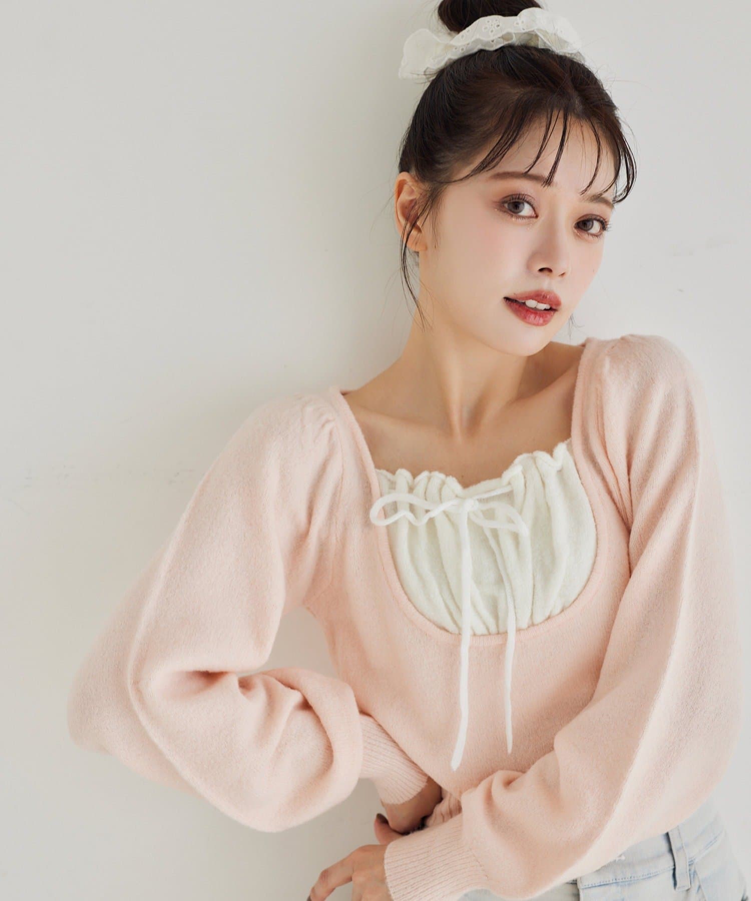 NICE CLAUP / OLIVE des OLIVE OUTLET(ナイスクラップ  / オリーブ デ オリーブ アウトレット) 【one after another】レイヤーニット