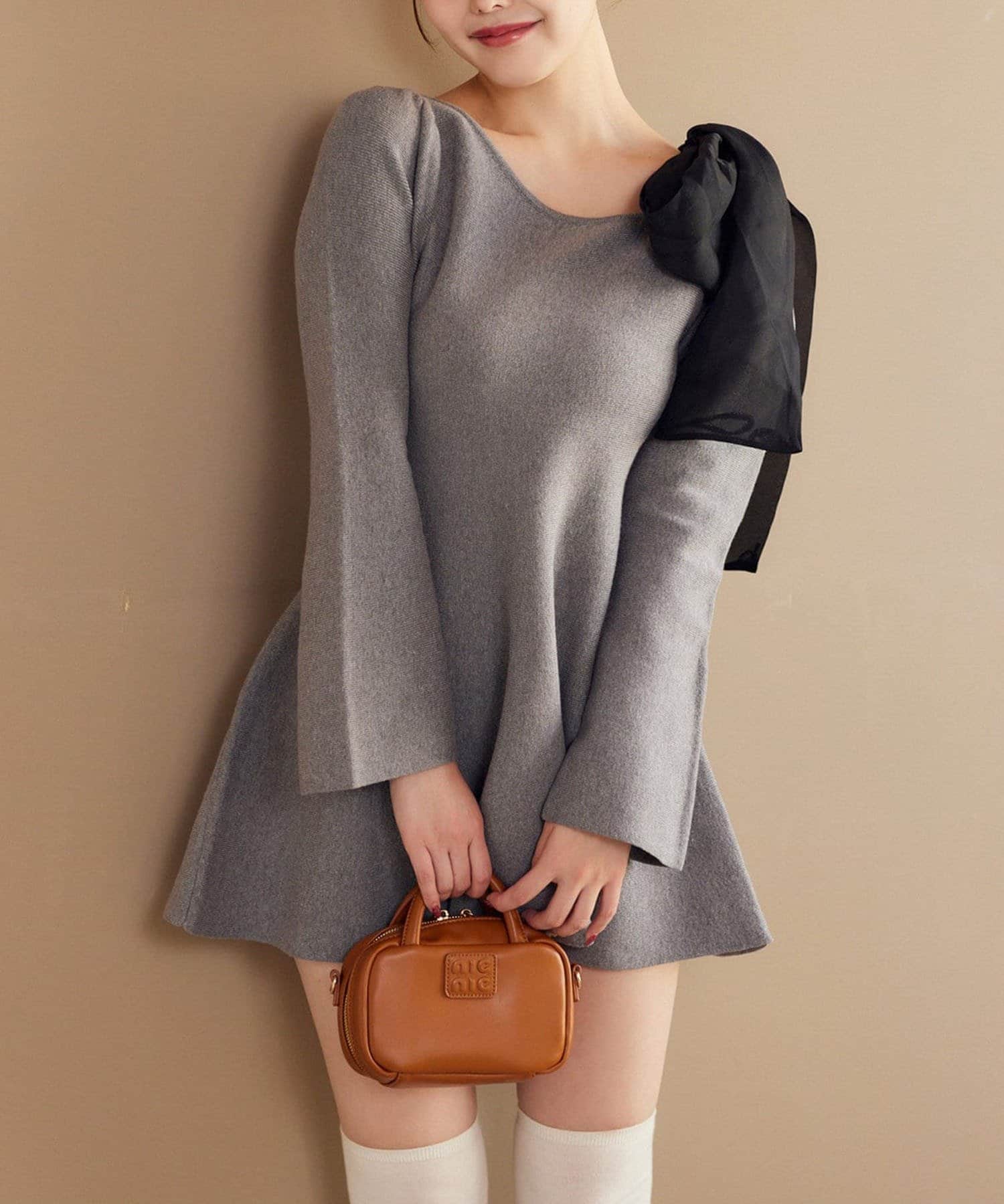 one after another】肩リボンミニワンピ | NICE CLAUP / OLIVE des