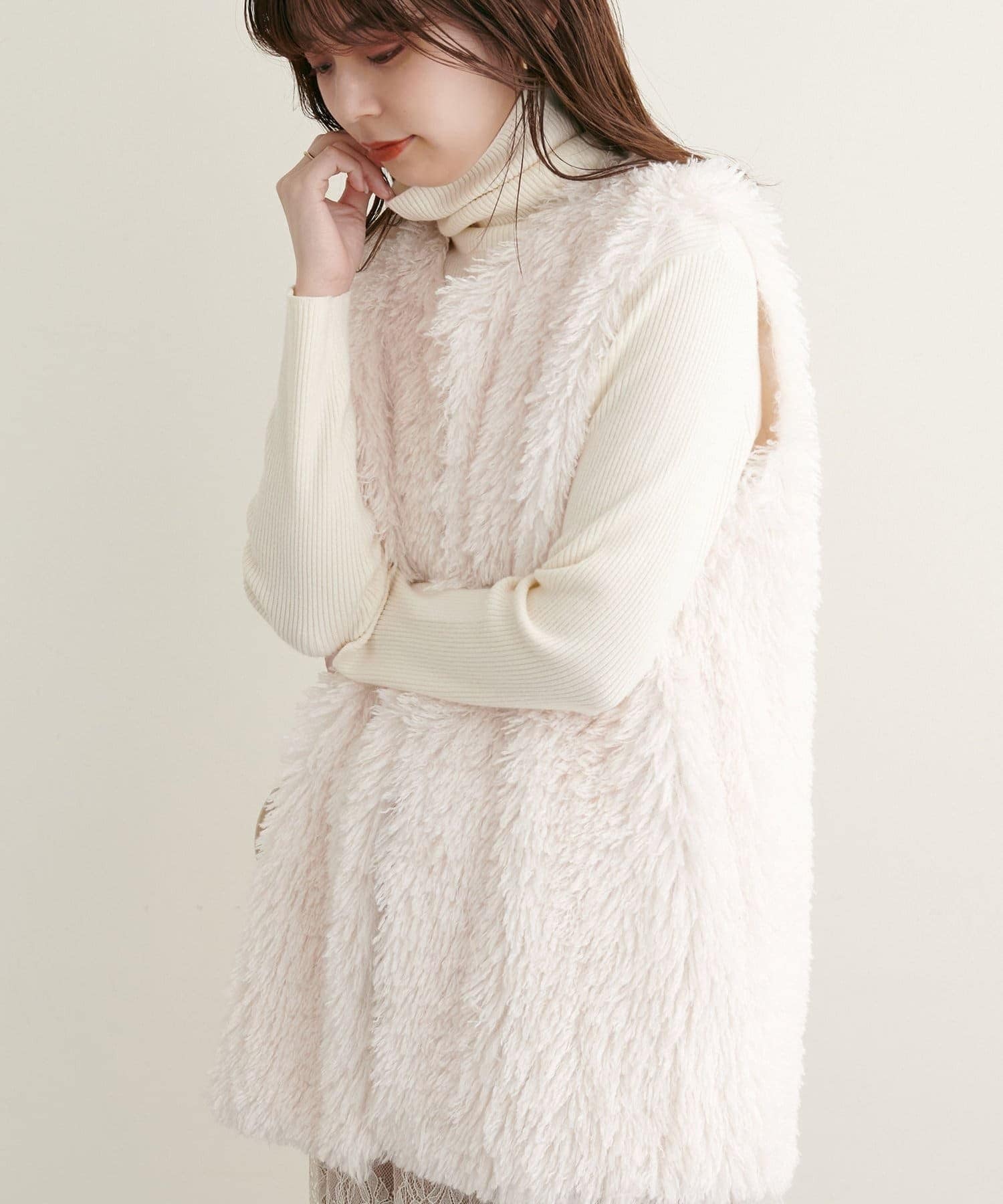 NICE CLAUP / OLIVE des OLIVE OUTLET(ナイスクラップ  / オリーブ デ オリーブ アウトレット) 【natural couture】もちもちベーシックリブタートル
