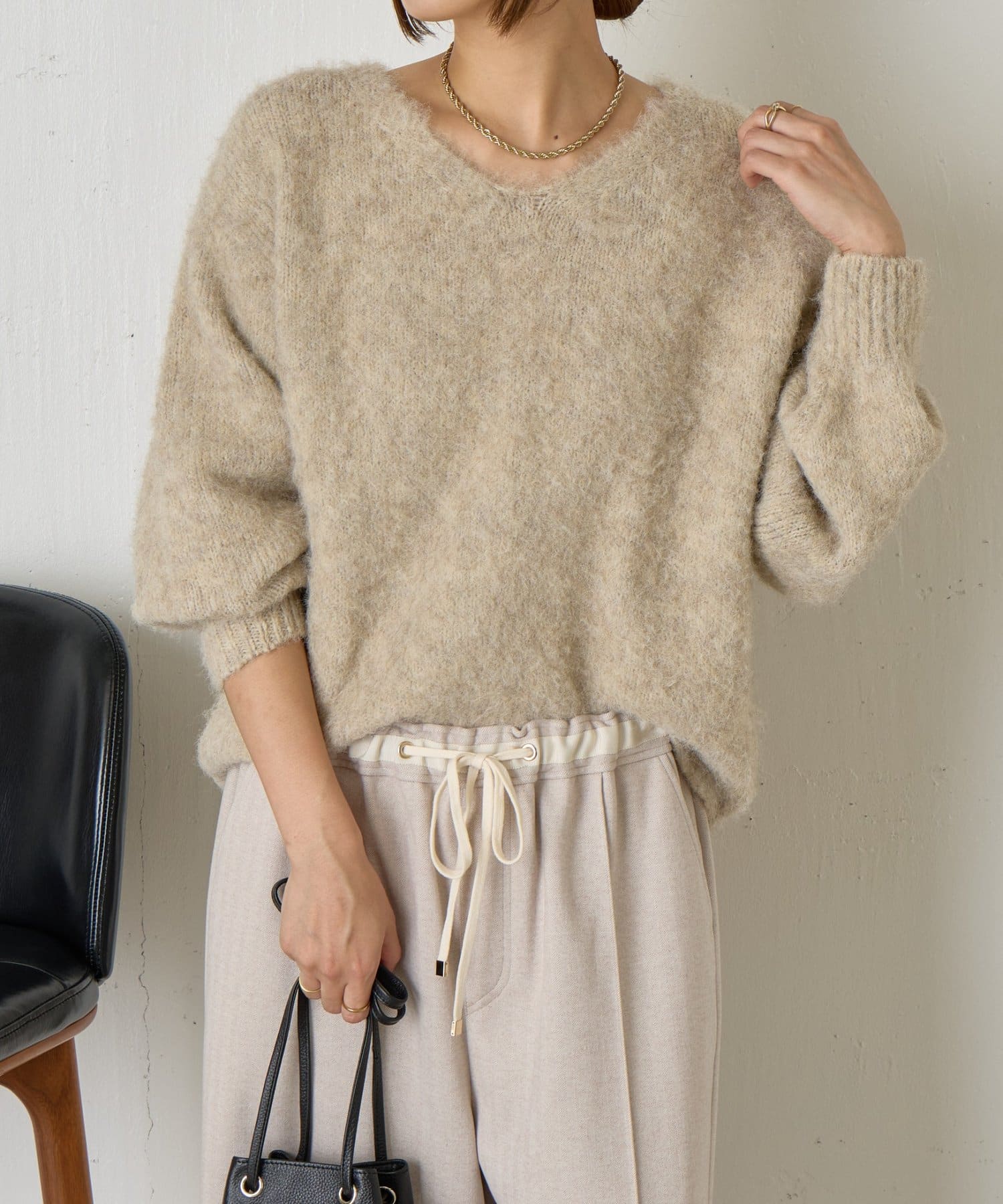 Jena　espace merveilleux(ジェナ　エスパスメルヴェイユ) ソフトシャギーキモウニット