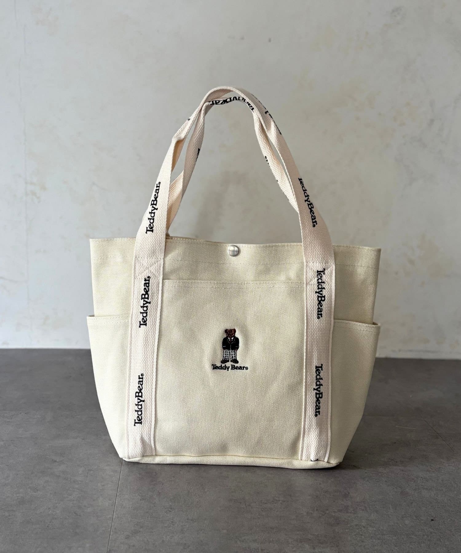 LOCUST(ローカスト) 【マチあり・大容量!!】Teddyロゴ入りキャンバストート