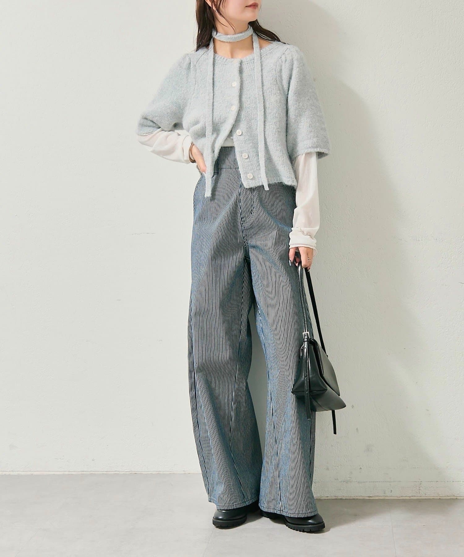 mystic(ミスティック) 【バックスタイルがポイント！新色ネイビー】バックシャンカーブデニム