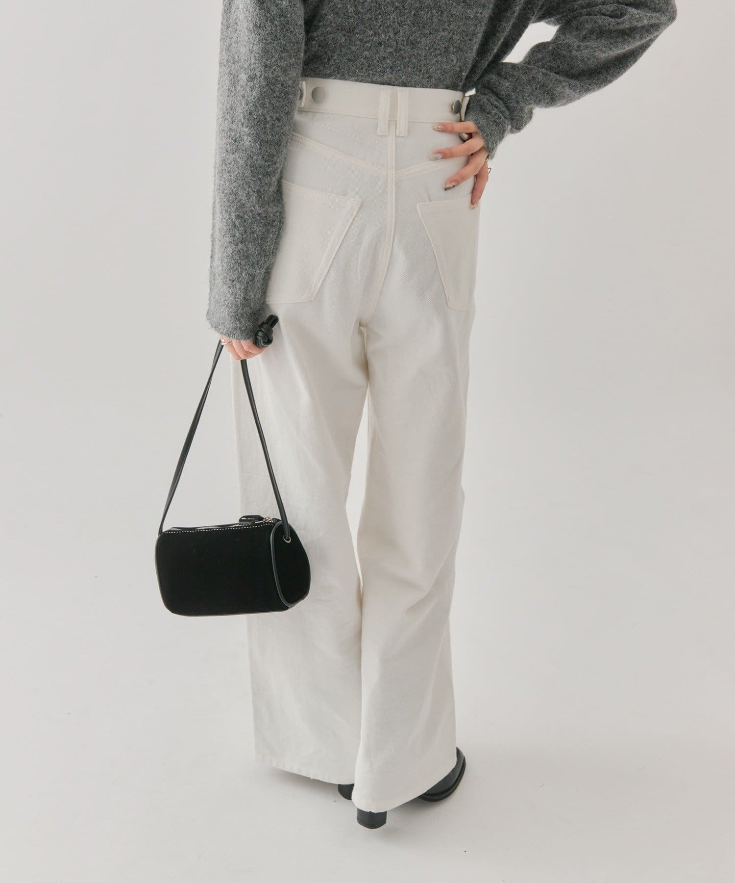 mystic(ミスティック) ≪パルクロウィークおすすめITEM!≫【全骨格スタイルアップが叶う♡ウエスト調整可能!】レース切替デニム