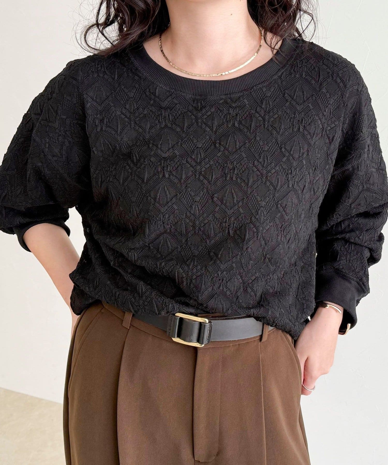 FREDY & GLOSTER(フレディ アンド グロスター) 【大人気！春に即完売したアイテム】ストレッチレースプルオーバー