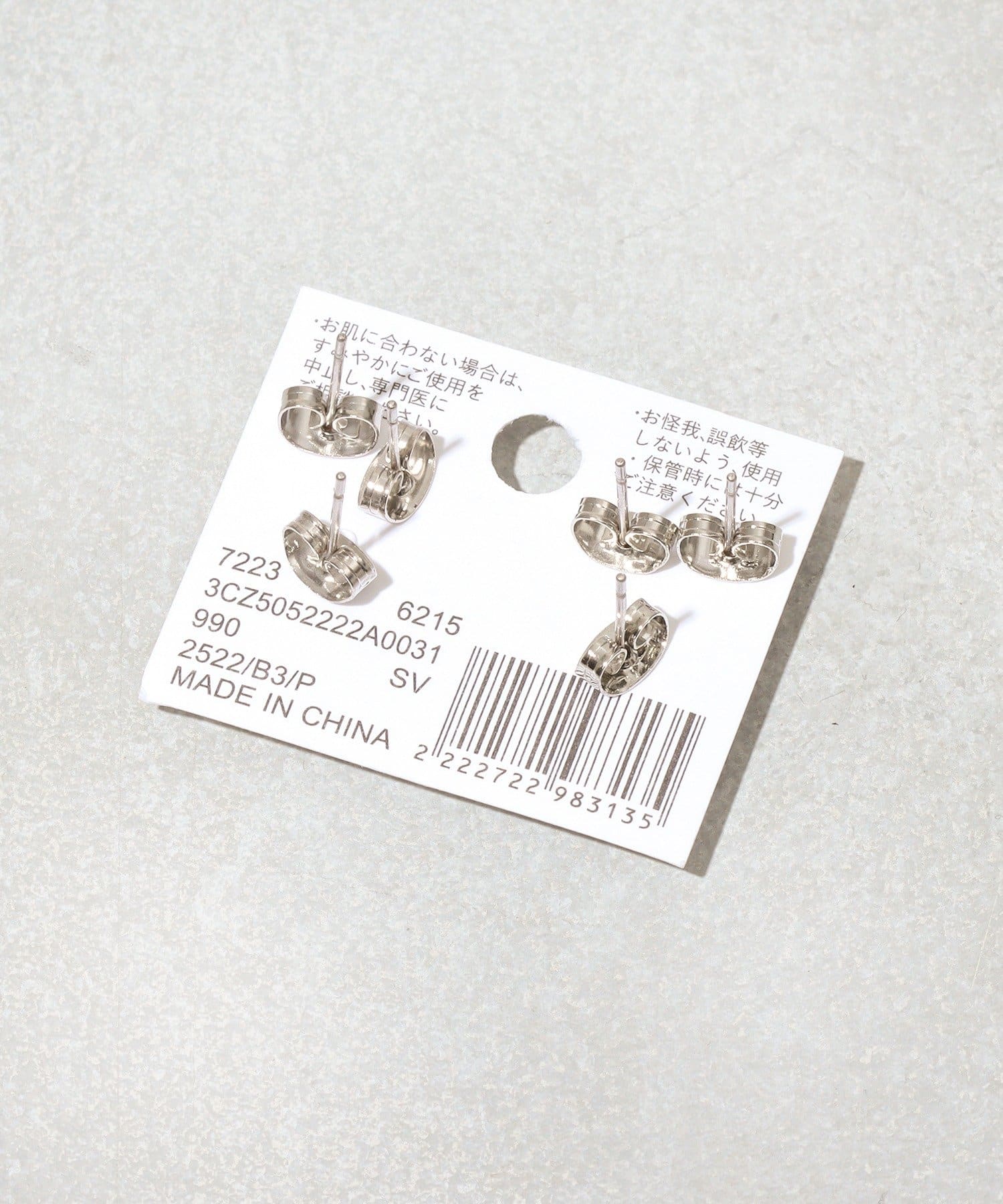 3COINS(スリーコインズ) ハートキラキラピアス6個セット