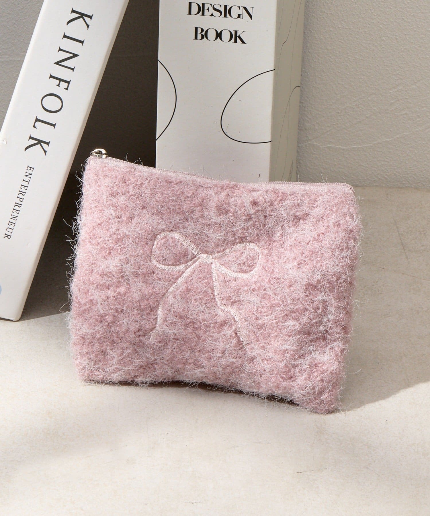 Lattice(ラティス) リボン刺繍ポーチ