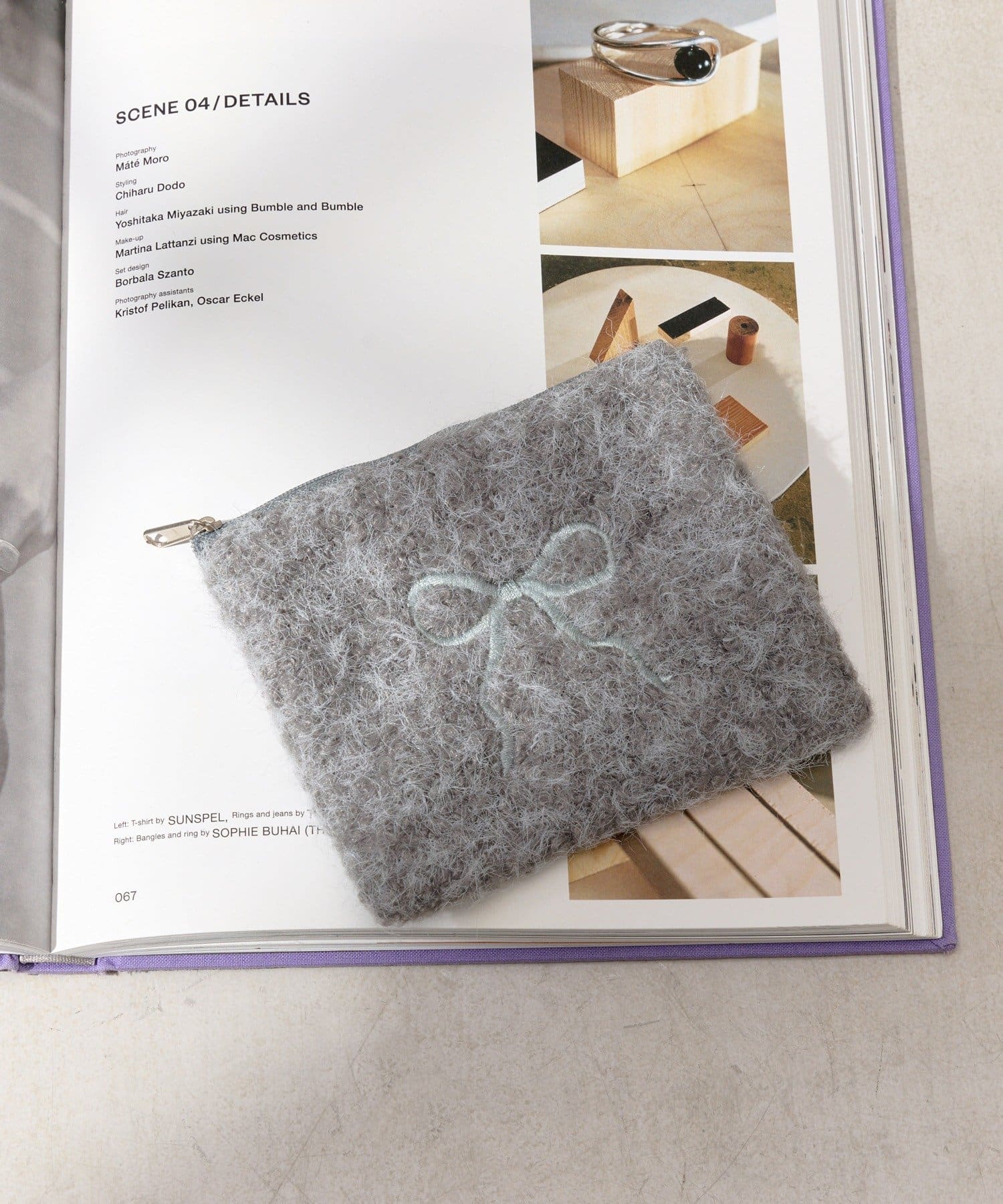 Lattice(ラティス) リボン刺繍ポーチ