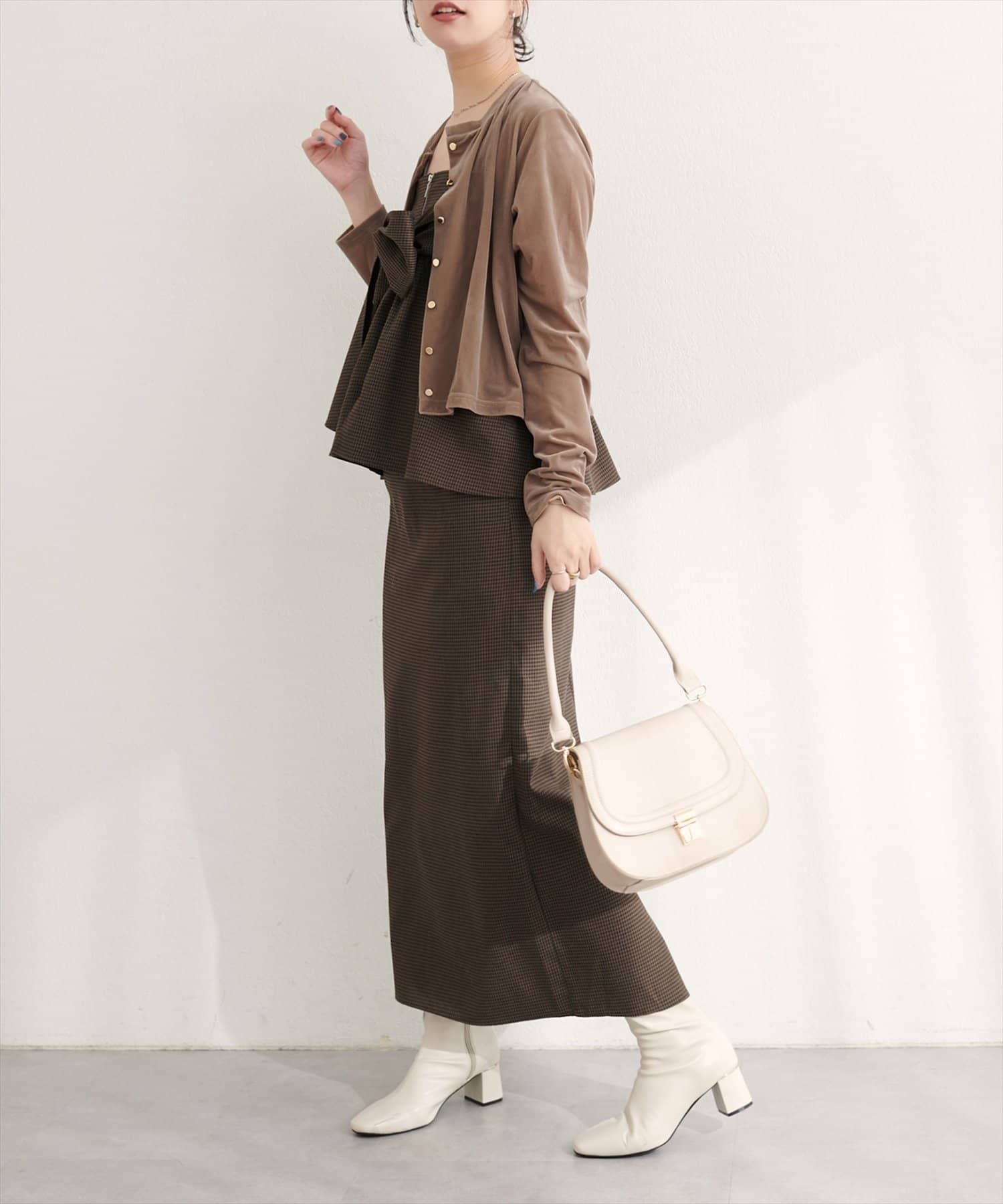 natural couture(ナチュラルクチュール) 【WEB限定】〈osono〉２WAYビスチェ付きスカート
